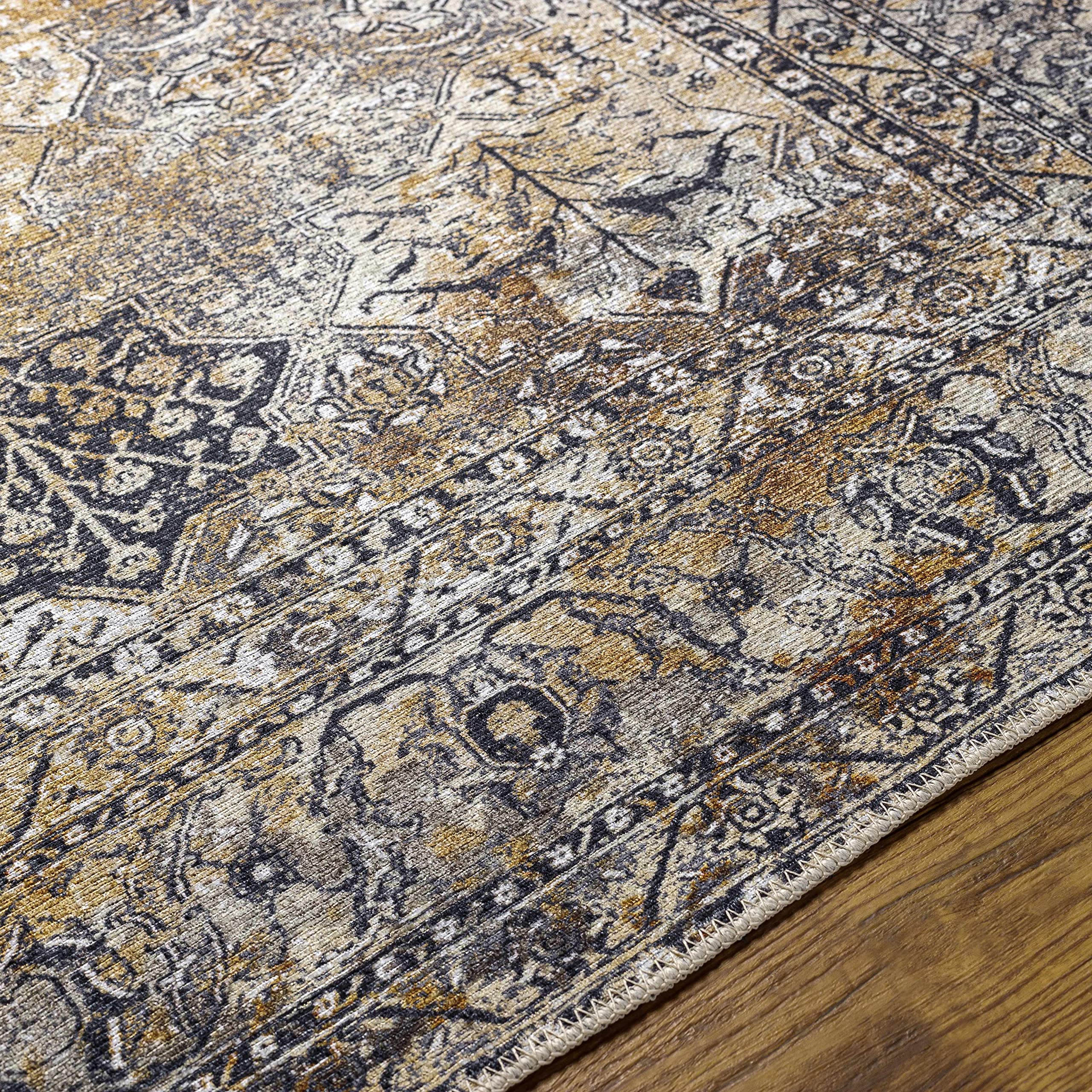 Hauteloom Dagatan Machine Washable Area Rug - Soft & Durable for Living Room, Bedroom - 5'3