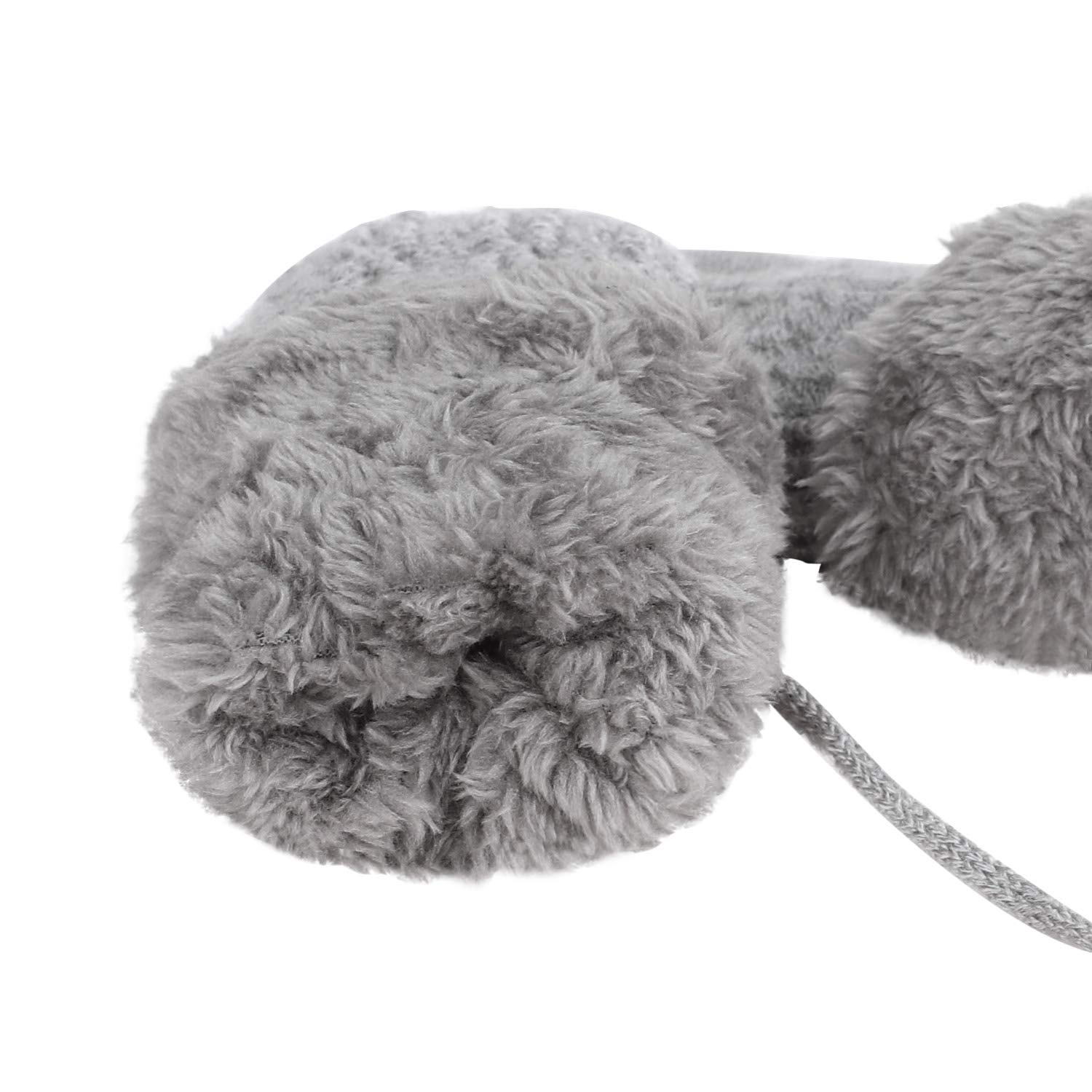 Double Layer Knitted Winter Gloves for Kids - Plush Hanging Neck Mitten with Rope, Thermal Full Finger Wrist Gloves for Toddlers 1-4 Years Old - Warm Hand Protector for Boys & Girls Outdoor Play, Snow Activities, and Christmas Gifts