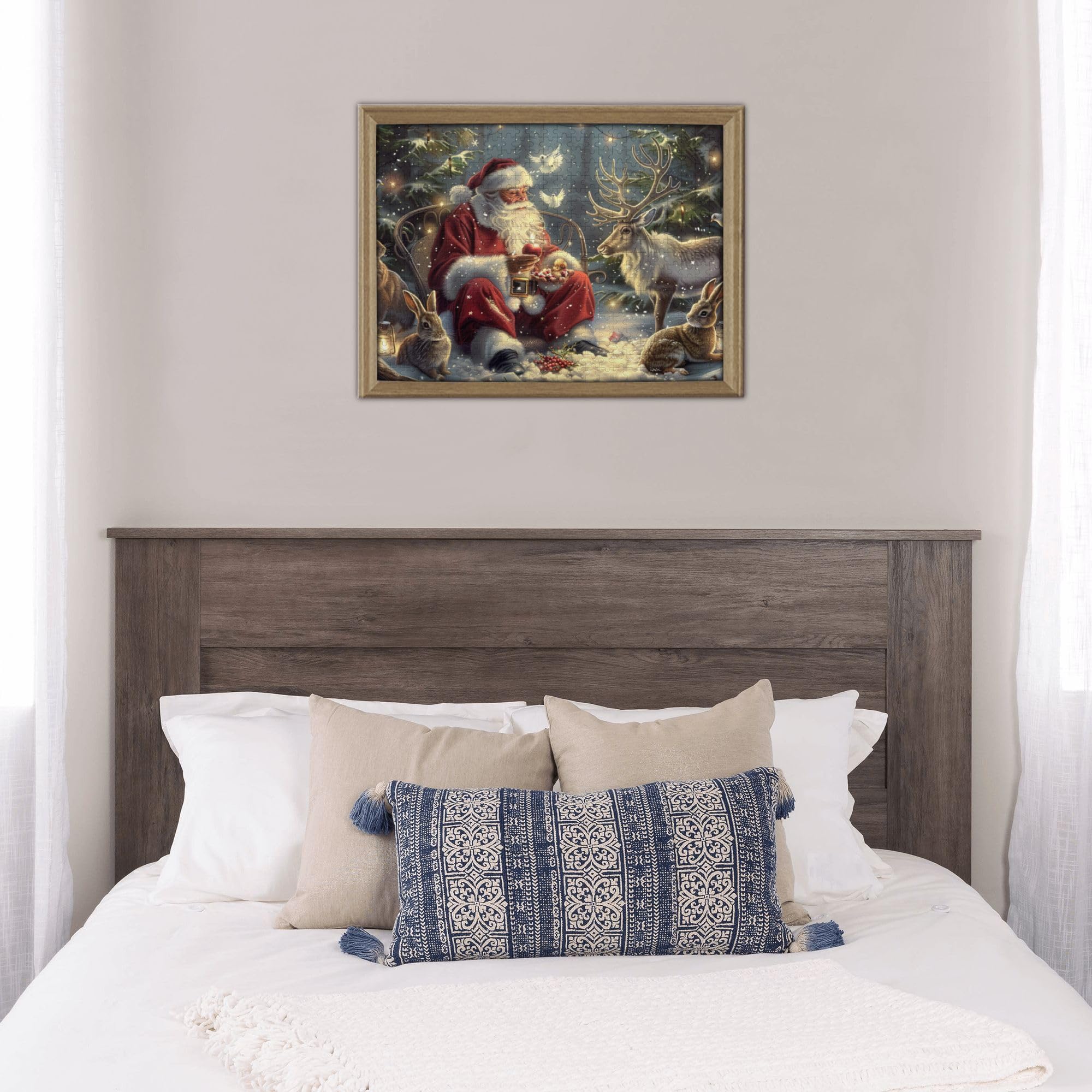 500-Piece Wooden Santa Claus and Animals Jigsaw Puzzle for Adults – Challenging, Stress-Relieving, Enchanting Christmas Puzzle – Perfect Gift for Puzzle Lovers (Home Decor, Family Game Night, Holiday Activity)
