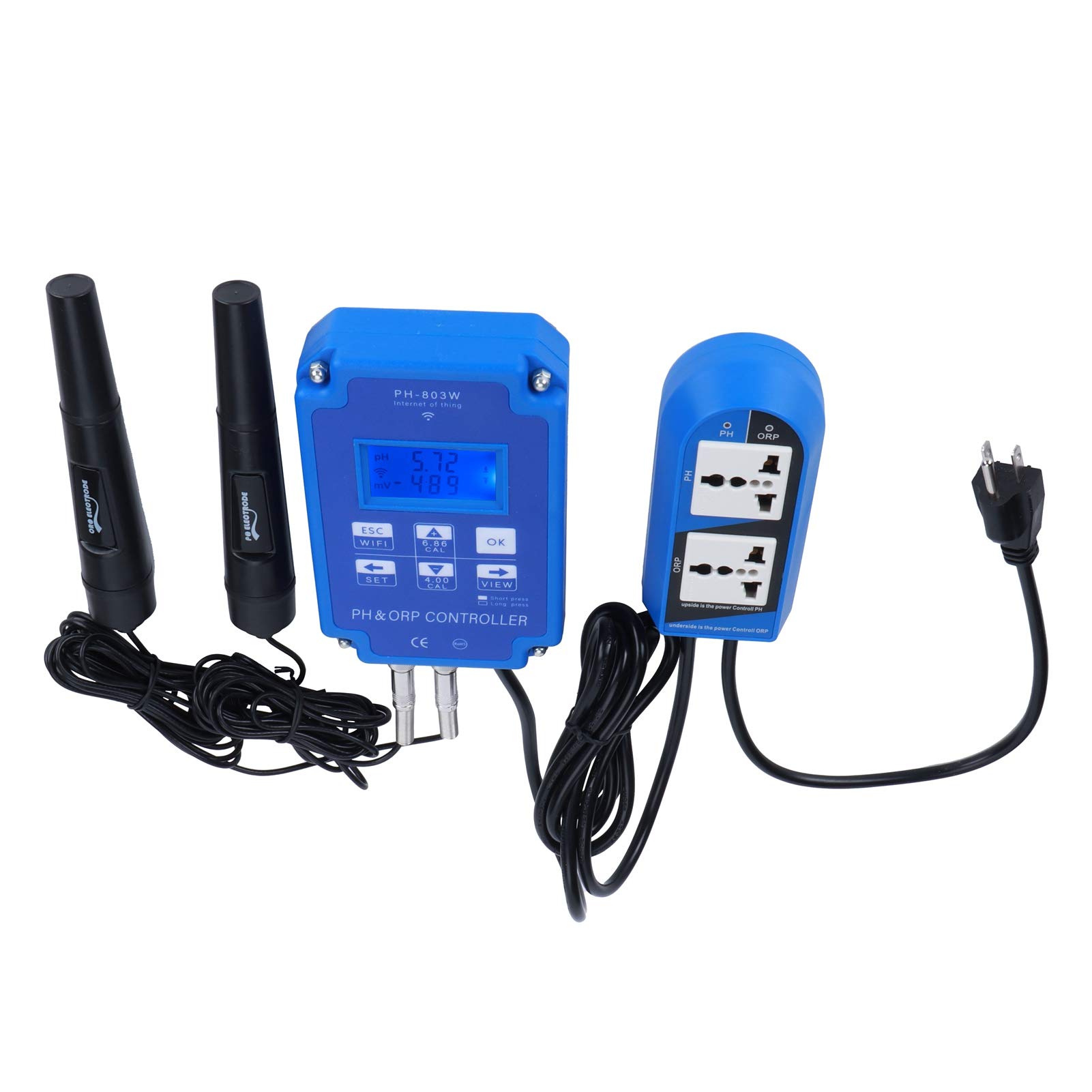 Digital ORP Tester & pH Meter Combo - Water Quality Testing Kit for Drinking Water, Aquariums, Fish Tanks, Swimming Pools & Hydroponics | Accurate pH/ORP Controller for Home, Lab & Industrial Use