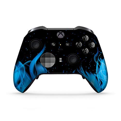 MODDEDZONE Custom Wireless Xbox ONE Elite Series 2 & PC Controller with Smart Mods - Expert Handcrafted in USA - Blue Fire Design - Perfect for FPS Gaming, Competitive Esports & Console/PC Gameplay