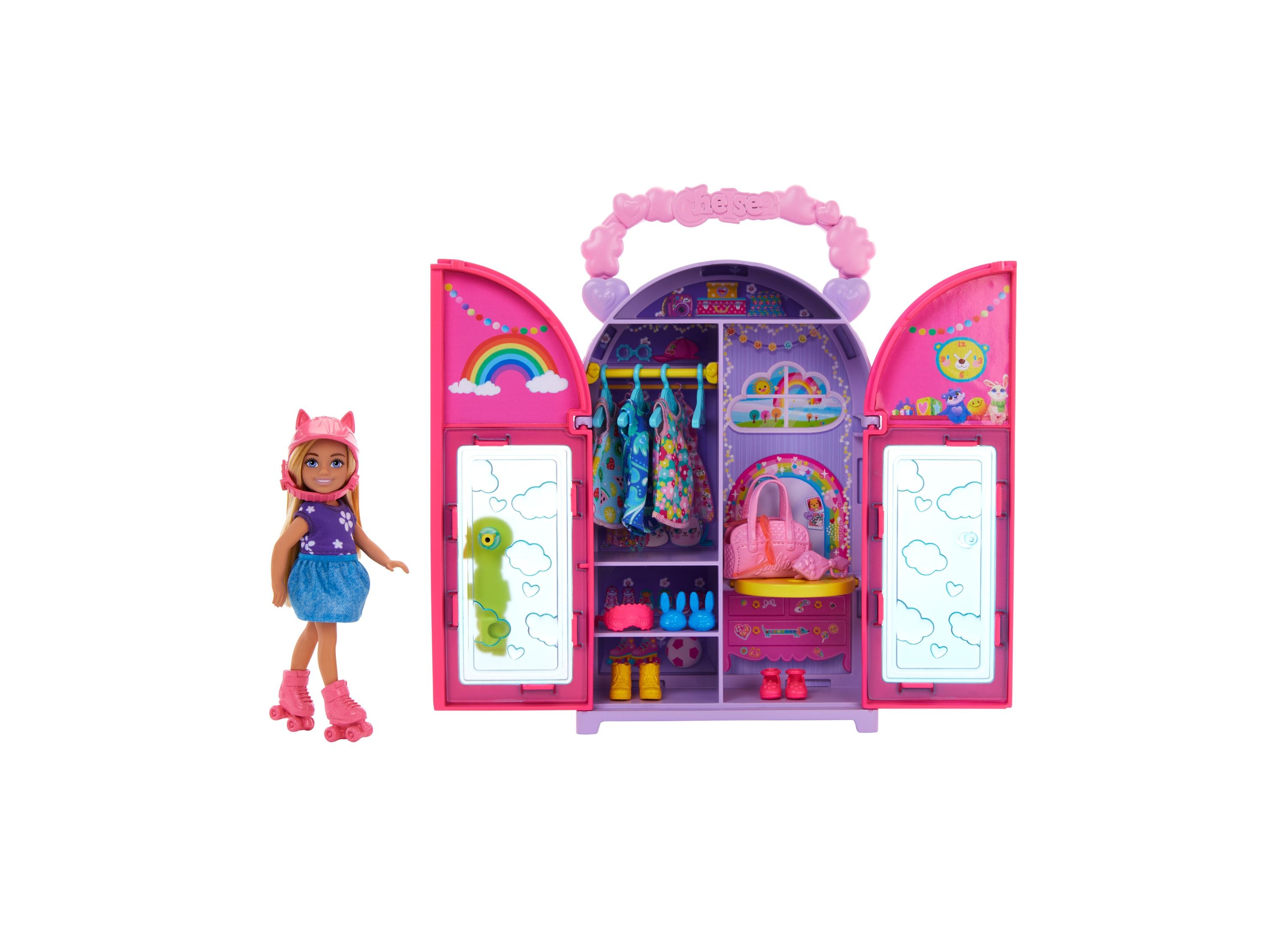 Barbie Chelsea Doll Closet Toy Playset with 20+ Fashion Accessories - Perfect for Pretend Play, Dress Up & Role Playing Games (Ages 3+)
