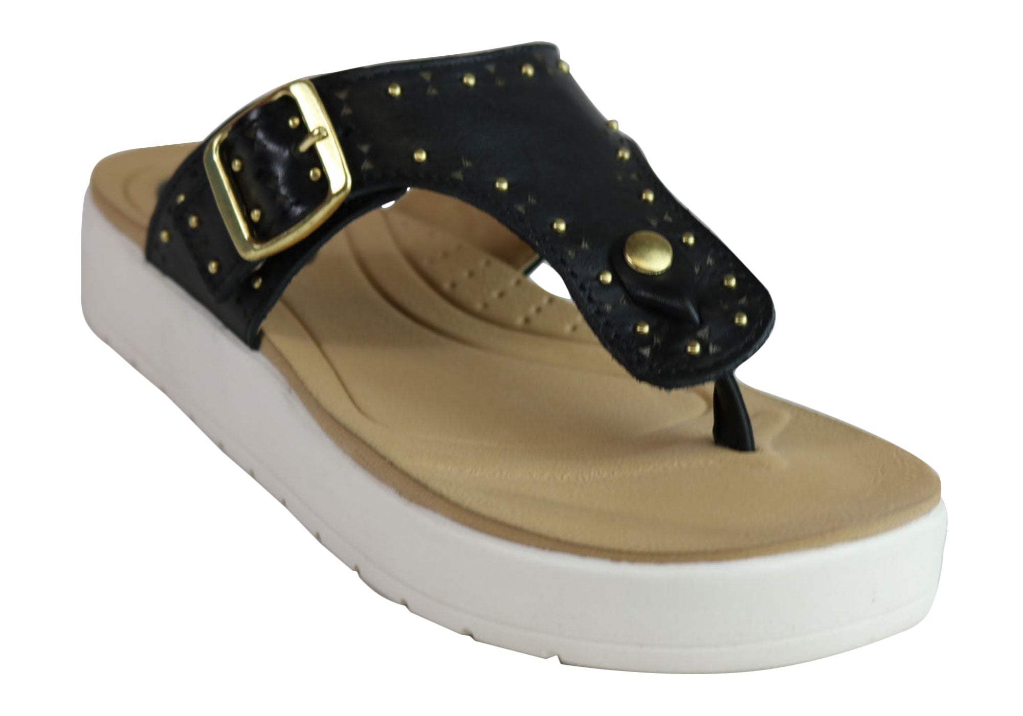 Jess Women's Cushioned Leather Sandals - Comfortable Flip Flops Made in Brazil - Perfect for Beach, Vacation & Summer Outfits