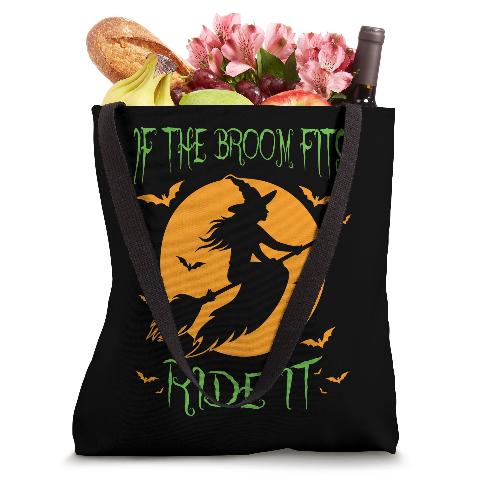Halloween Witch Ride It Tote Bag - Perfect for Costume Parties