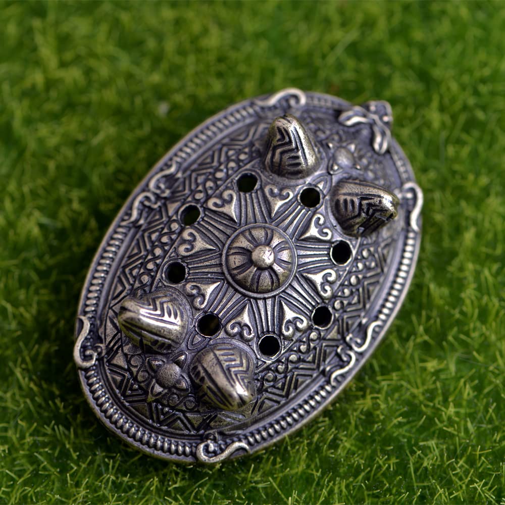 Norse Viking Brooch for Men - Turtle Talisman Jewelry, Viking Style Accessory Gift for Him - Perfect for Costumes, Historical Reenactments & Norse Culture Enthusiasts