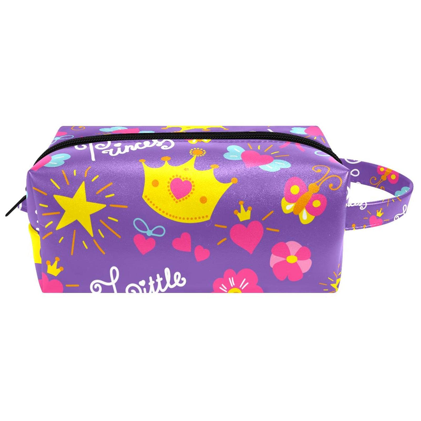 Princess Purple Portable Zipper Pouch - Coin Purse, Pencil Case, Toiletry & Cosmetic Organizer Bag for Women & Girls | Perfect for School, Travel & Daily Essentials