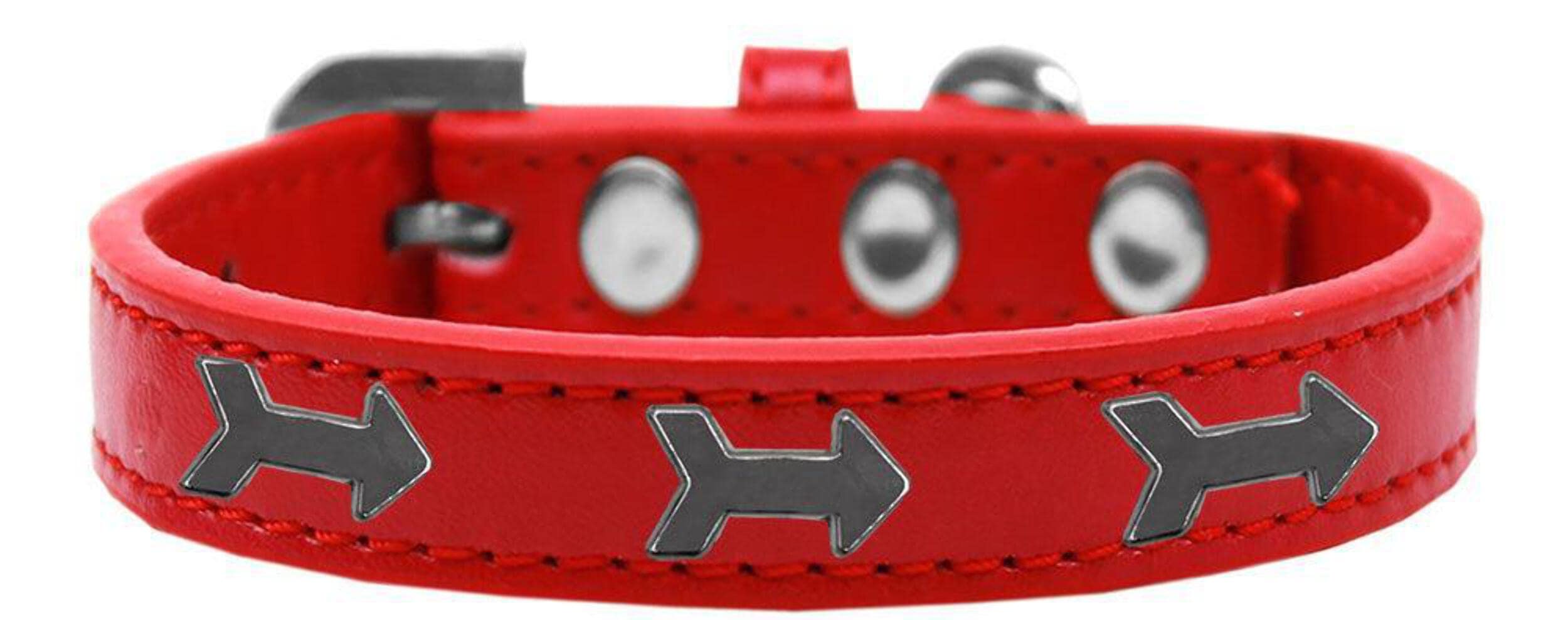 Stylish White 'Arrows' Dog Collar for Puppies & Pets - Durable Fashion Accessory for Walks, Training & Everyday Wear