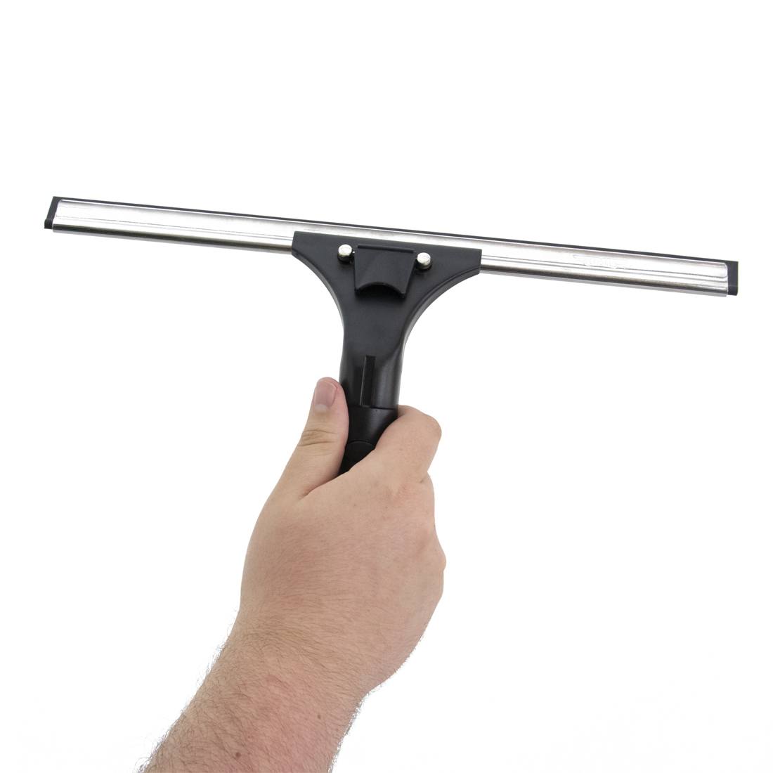 Ettore Complete Stainless Steel BackFlip Squeegee - Professional Window Cleaning Tool for Home, Car, and Shower Glass - Streak-Free Cleaning with Ergonomic Handle