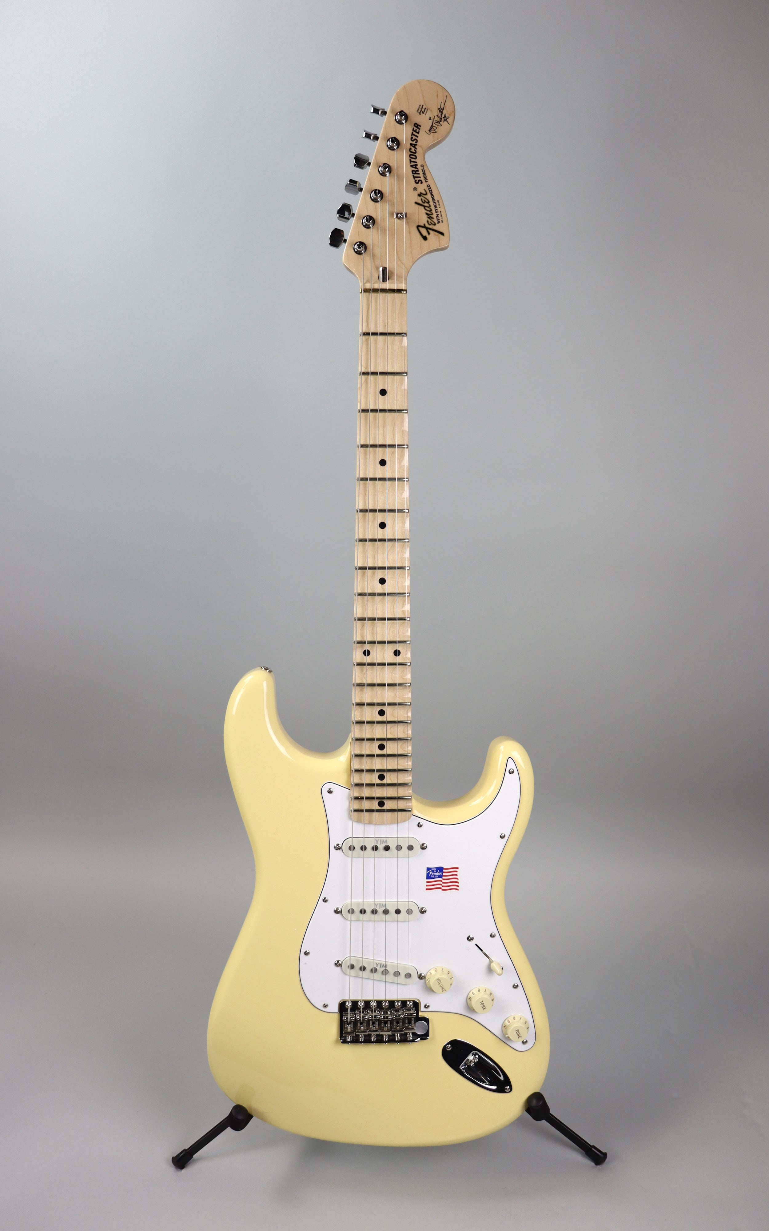 Fender Yngwie Malmsteen Stratocaster Electric Guitar with Scalloped Maple Fingerboard - Vintage White Finish | Perfect for Rock, Metal & Shredding Performances