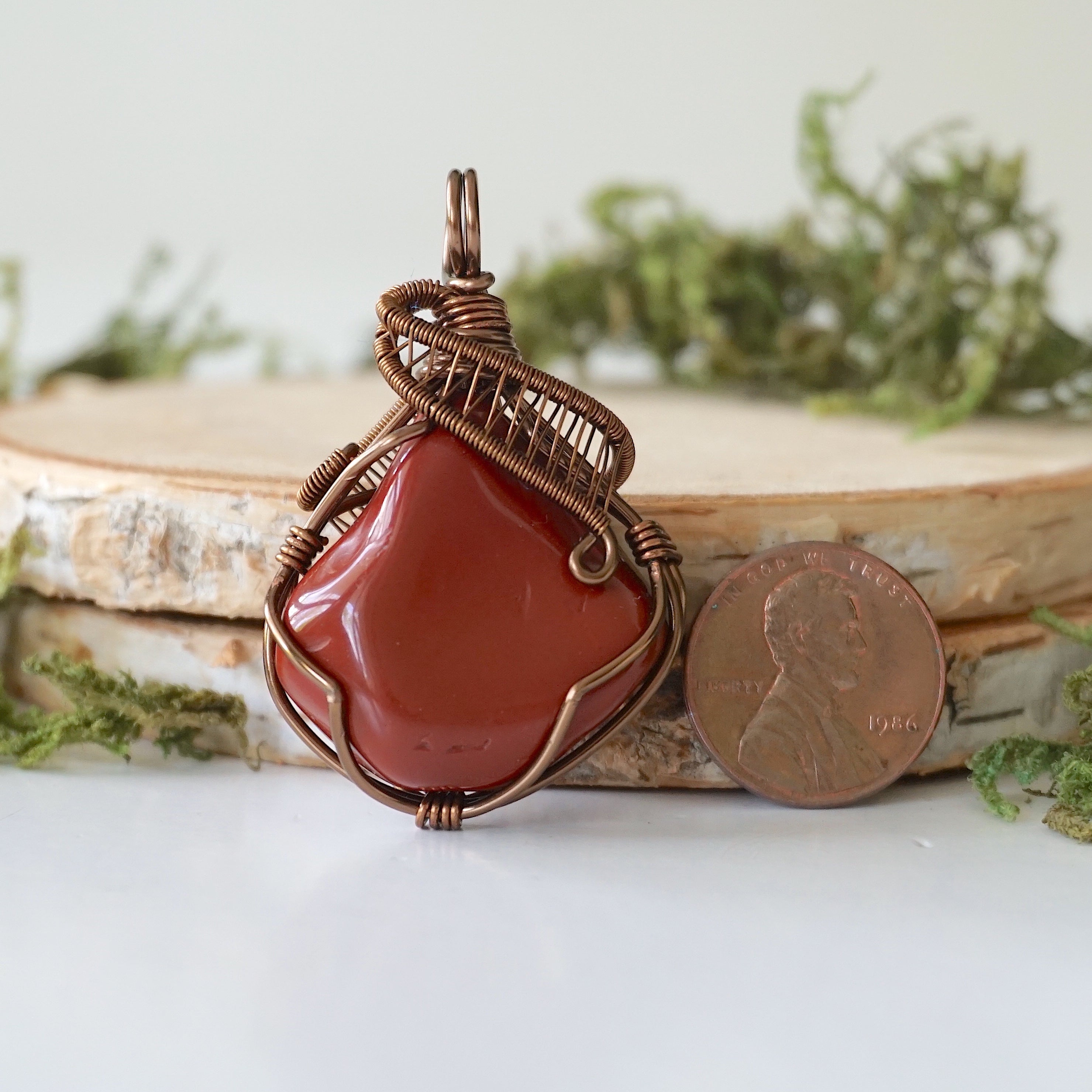Natural Raw Red Jasper Crystal Pendant Necklace - 24 Inch Healing Stone Jewelry for Women - Perfect for Meditation, Energy Work & Spiritual Gifts