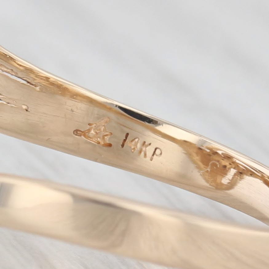 0.20ctw Diamond Cluster Ring 14k Yellow Gold Bypass Size 8 - Elegant Wedding Band, Anniversary Gift for Her, Perfect for Engagements & Special Occasions