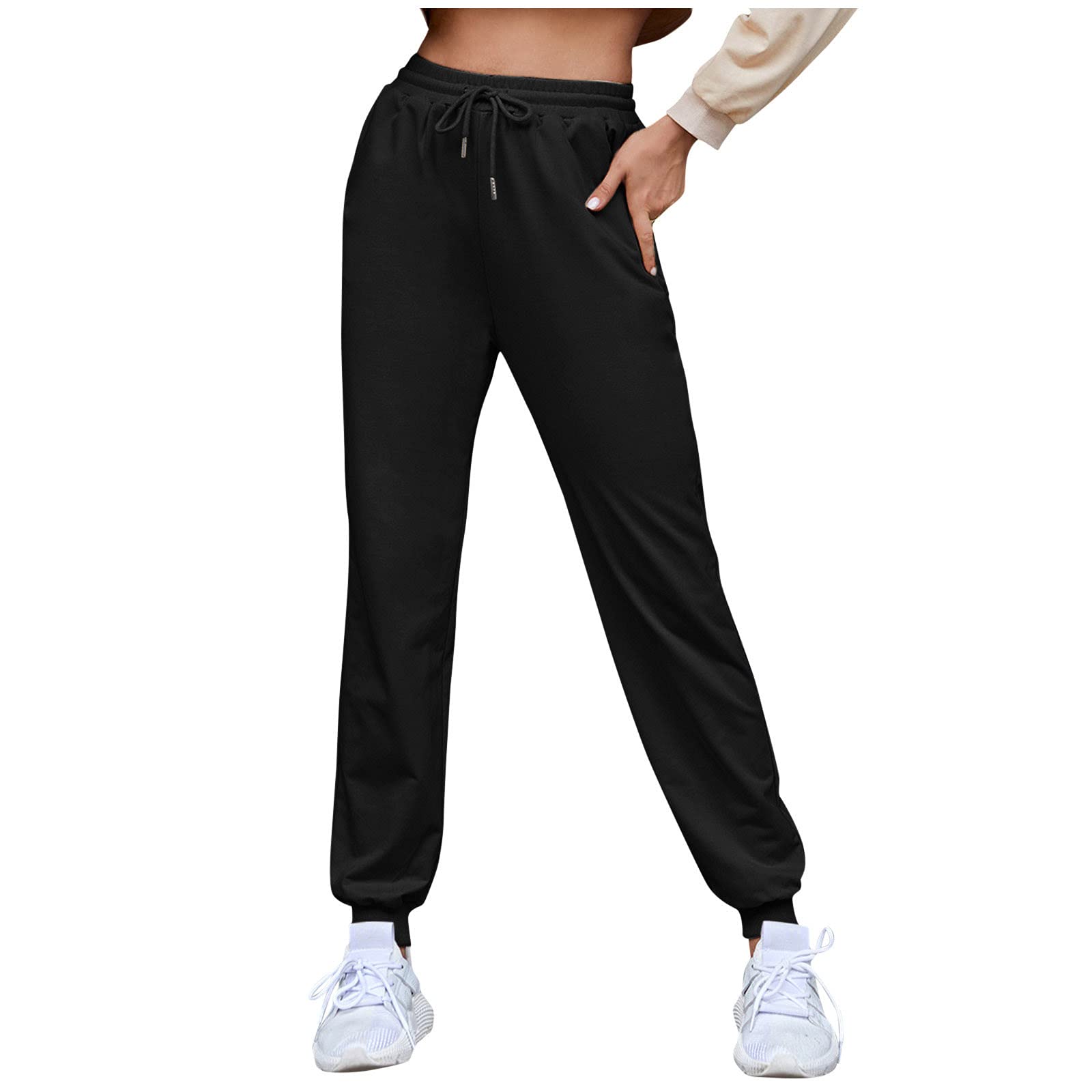 Lightweight Skinny Stretch Sweatpants for Women - Soft Premium Camouflage Pants with Pockets | Perfect for Yoga, Gym, Lounge & Casual Wear
