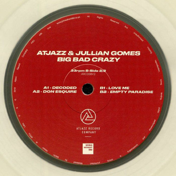 Atjazz & Jullian Gomes - Big Bad Crazy (Part 2/2) Vinyl Record - Atjazz Record Company ARC008V2 - Perfect for DJ Sets, Music Collectors & House Music Enthusiasts