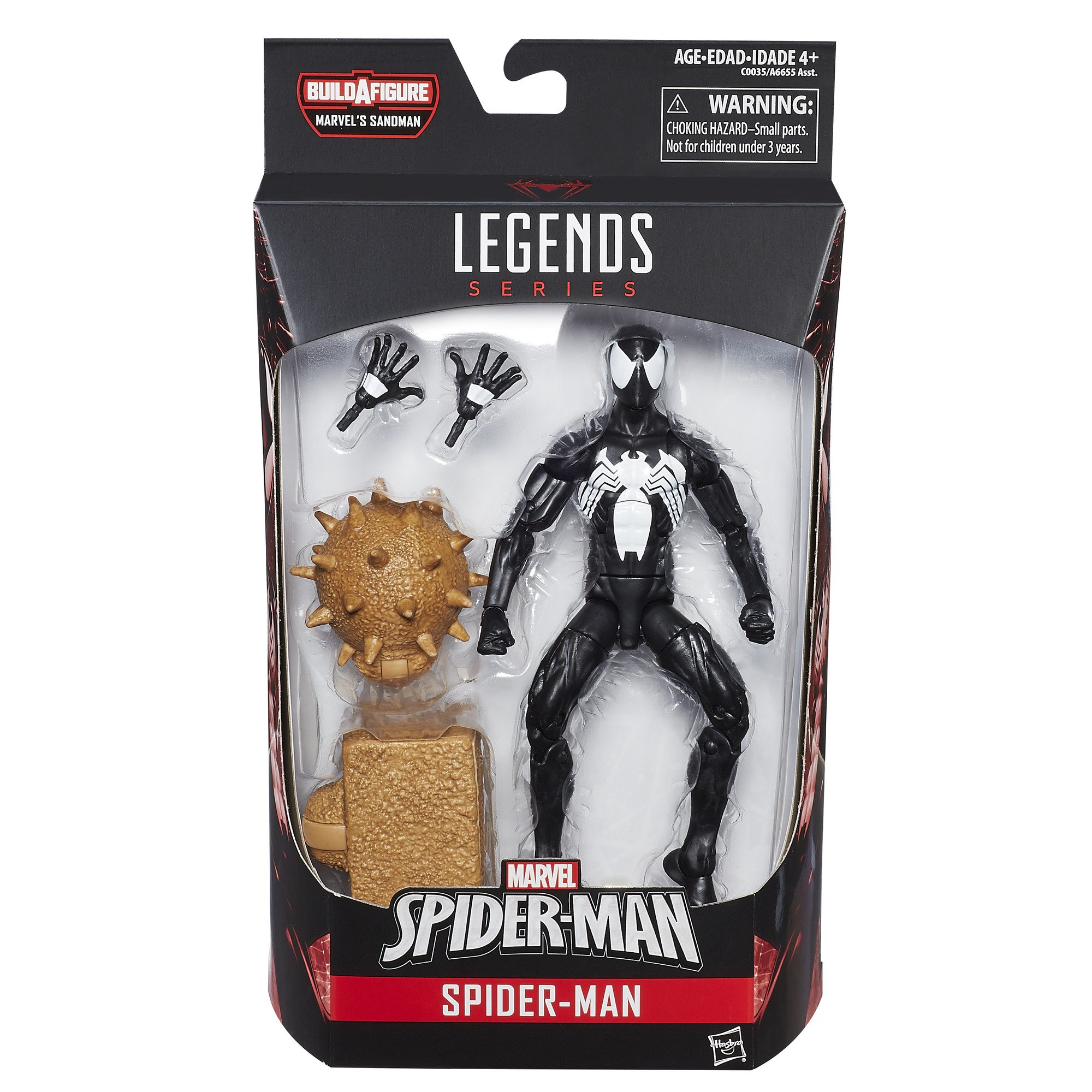 Marvel Spider-Man 6-inch Legends Series Symbiote Spider-Man Action Figure - Collectible Toy for Display & Play | Perfect for Marvel Fans & Collectors