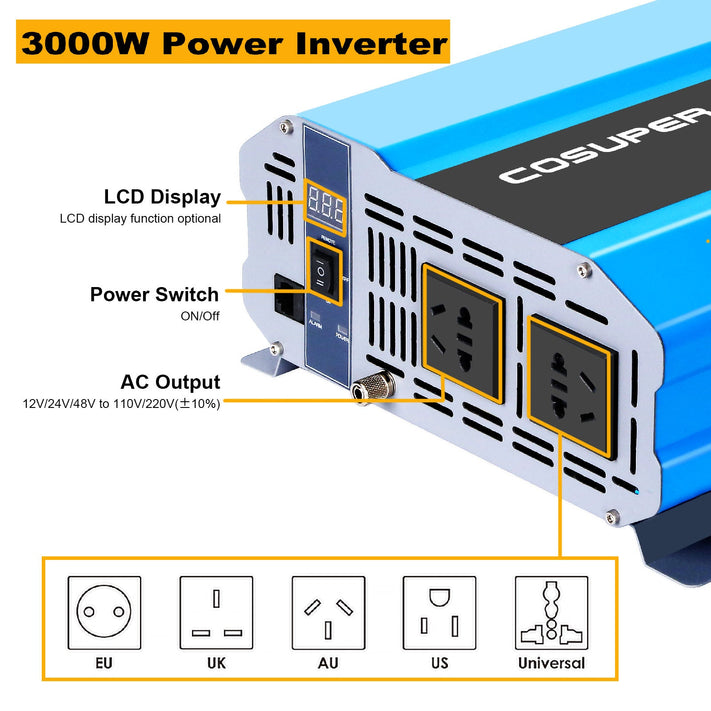 Acopower 100W Monocrystalline Solar Panel Kit with 800Ah Gel Battery for RV - 3KW Solar Power System, 600W Output - Perfect for RV Camping, Off-Grid Living & Emergency Power Backup