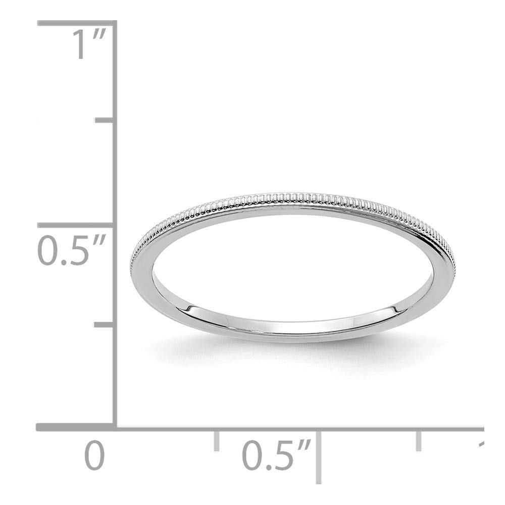 10K Yellow Gold, White Gold or Rose Gold 1.2mm Milgrain Stackable Wedding Band Ring - Thin Delicate Jewelry for Women, Perfect for Stacking, Anniversary Gift, Bridal Set, Everyday Wear