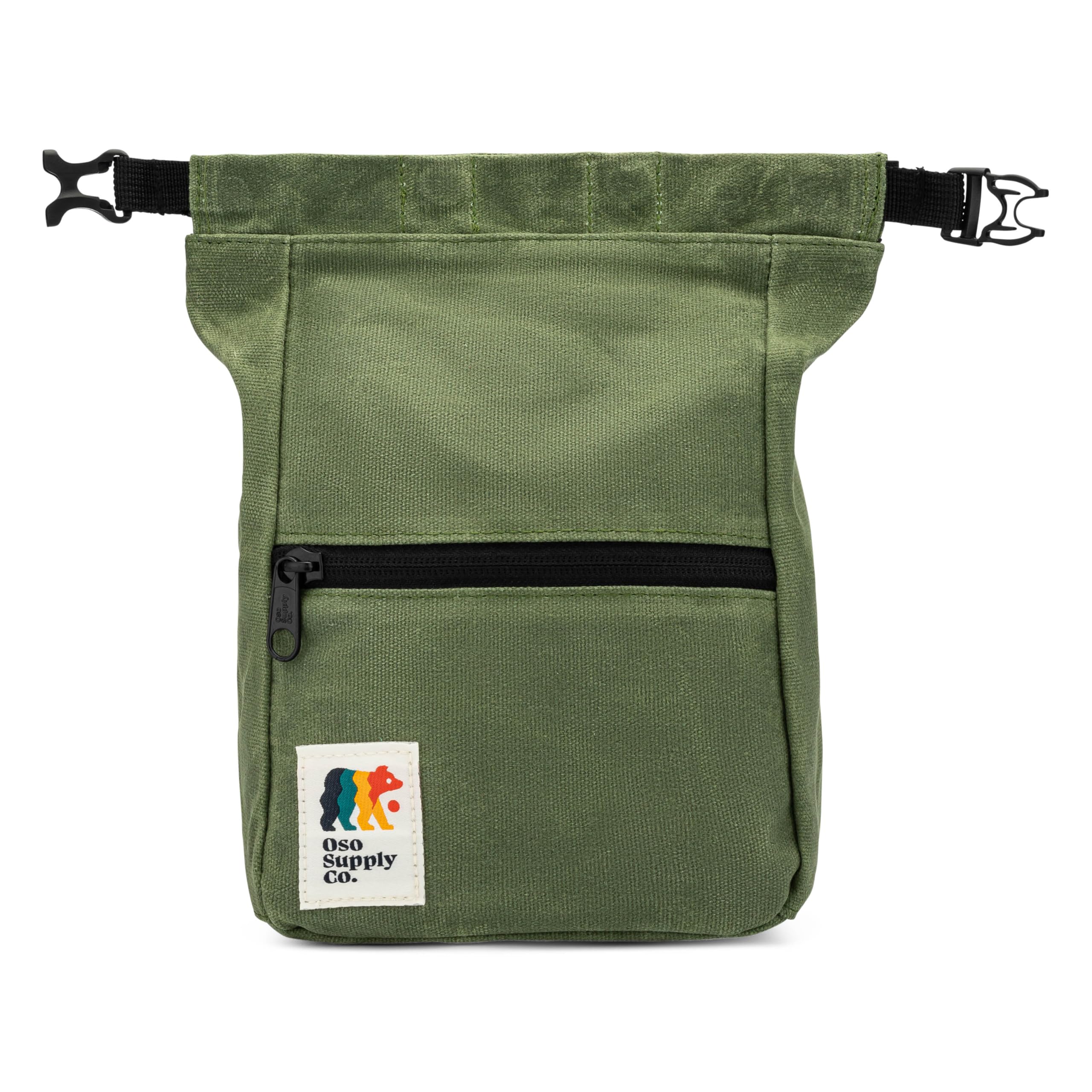 Kulshan Large Bouldering Chalk Bag for Rock Climbing - Magnetic Roll Down Closure, Brush Loop & Zippered Pockets - Perfect for Outdoor Climbing, Gym Training & Bouldering Adventures