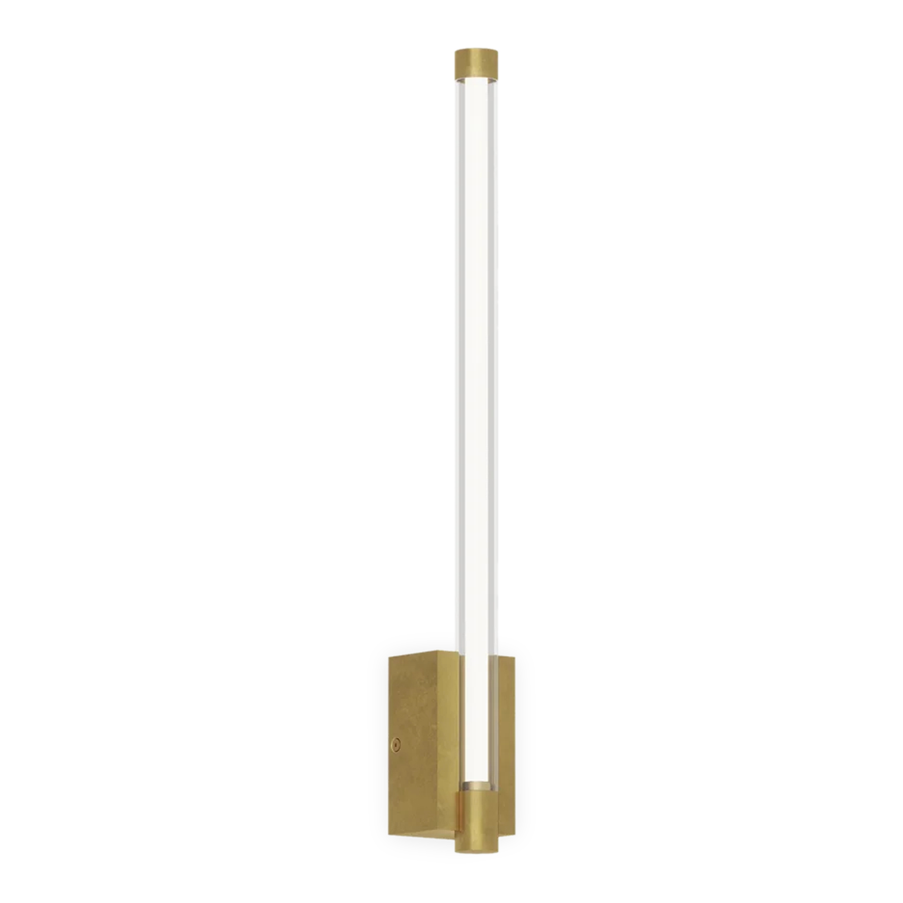 Phobos LED Wall Sconce Brass - Modern Brass Finish Wall Light Fixture for Bedroom, Living Room & Hallway Lighting