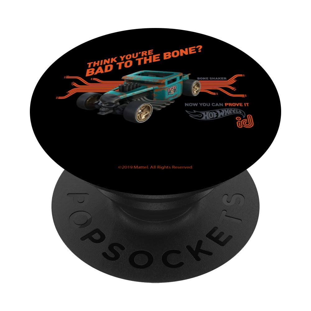 Hot Wheels ID Bad to the Bone PopSockets Standard PopGrip - Swappable Phone Grip & Stand for Smartphones - Perfect for Gaming, Driving, and Car Enthusiasts