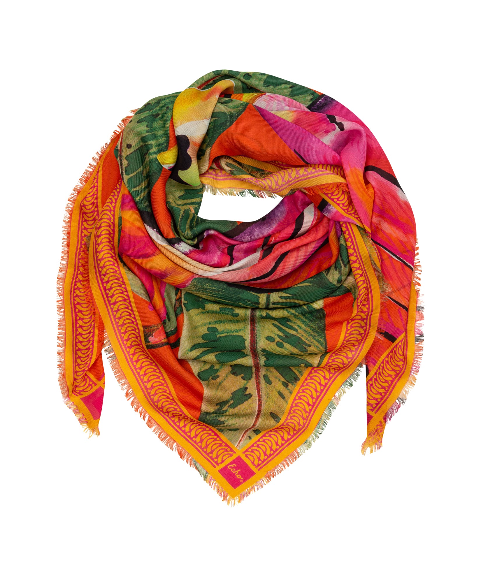 Stylish Two Toucans Square Scarf - Lightweight Fashion Accessory for Women, Perfect for Spring Outfits, Beach Cover-ups & Boho Chic Looks