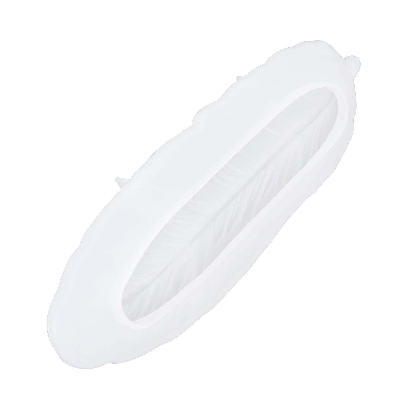 Premium Silicone Resin Molds - Large Feather Shaped Epoxy Resin Casting Tray for Jewelry, Dish, Rings & Holder (3.5 x 9.4 Inch) - Perfect for DIY Crafts, Home Decor & Gift Making