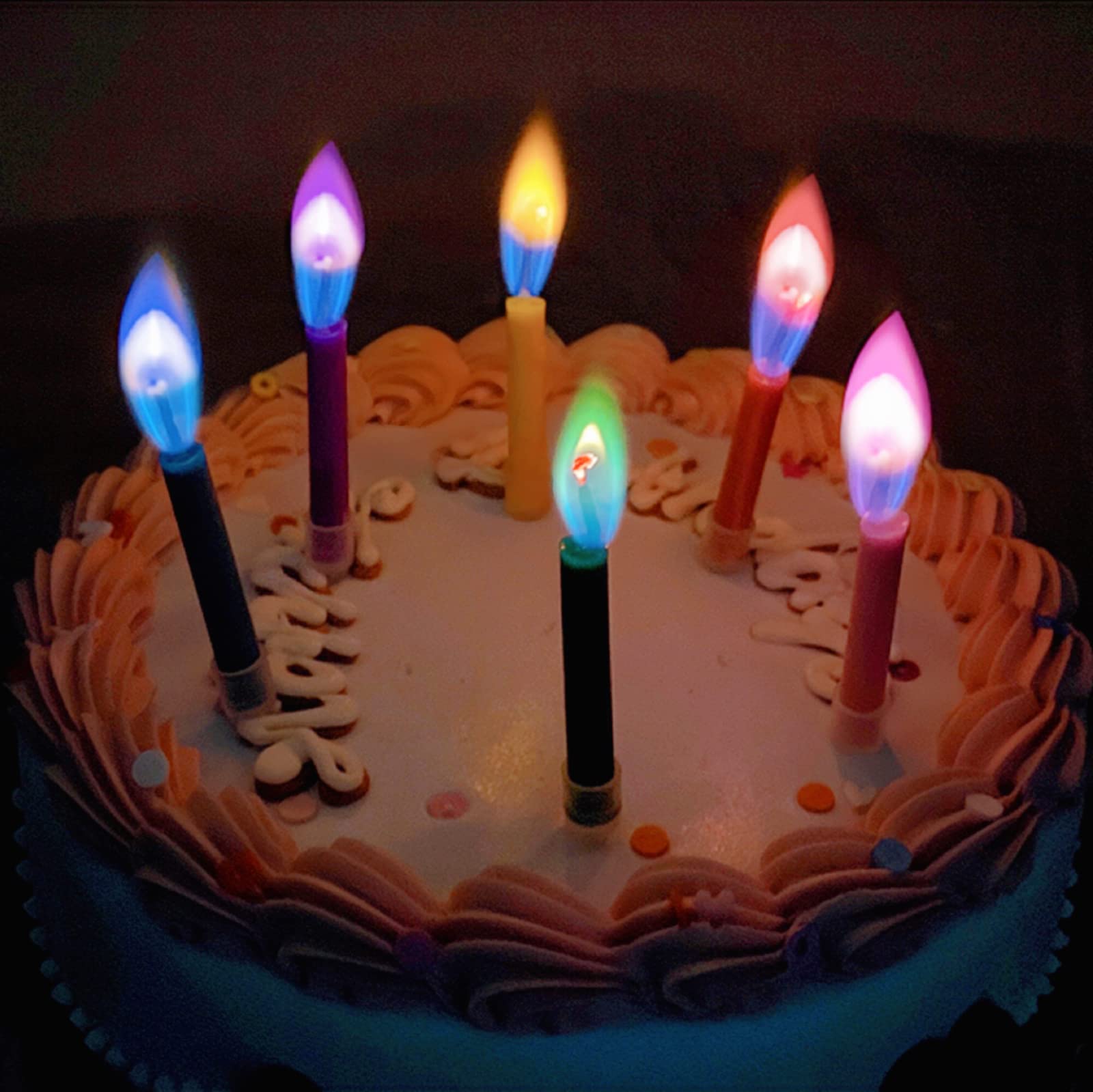 Happy Birthday Cake Candles Set - 24 Multicolor 6cm Candles with Fun Candle Holders for Magical Celebrations | Perfect for Birthday Parties, Anniversary Cakes & Special Occasions