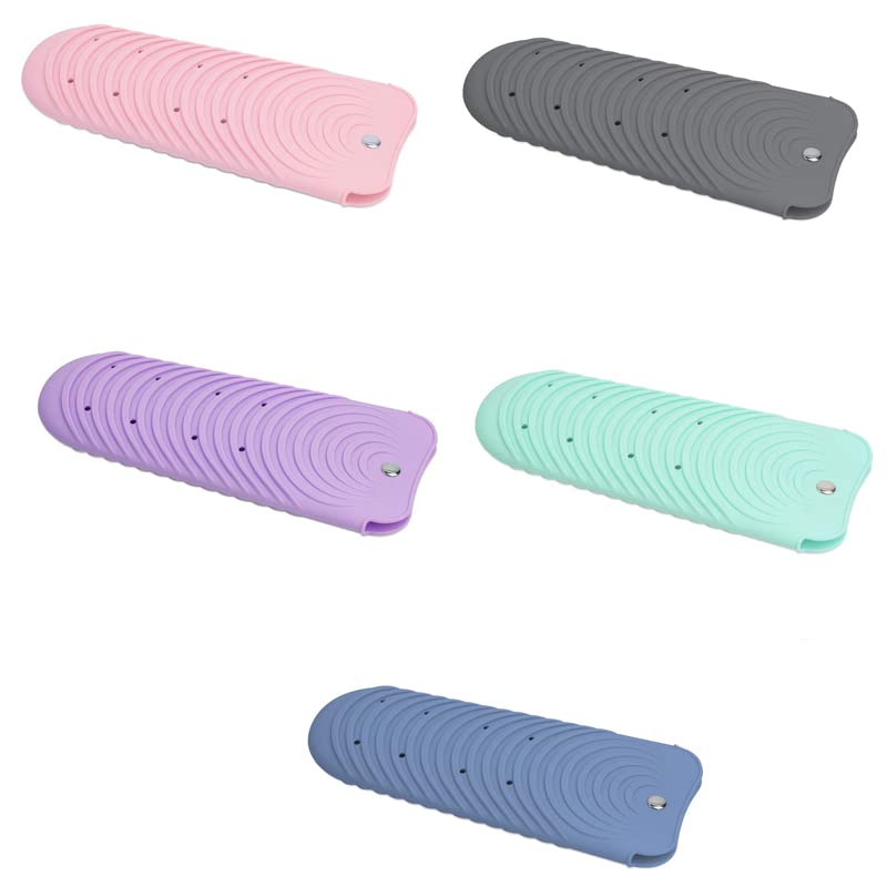 Pink Heat-Resistant Hair Straightener Pouch - Protective Mat Holder for Flat Irons & Curling Wands | Perfect for Travel, Salon & Home Styling