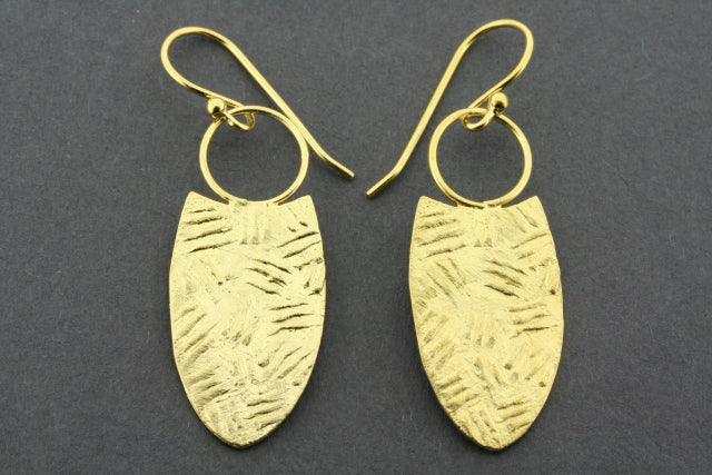 Haratine Gold Plated Earrings for Women - Elegant Dangle Hoop Earrings for Party, Wedding & Everyday Wear