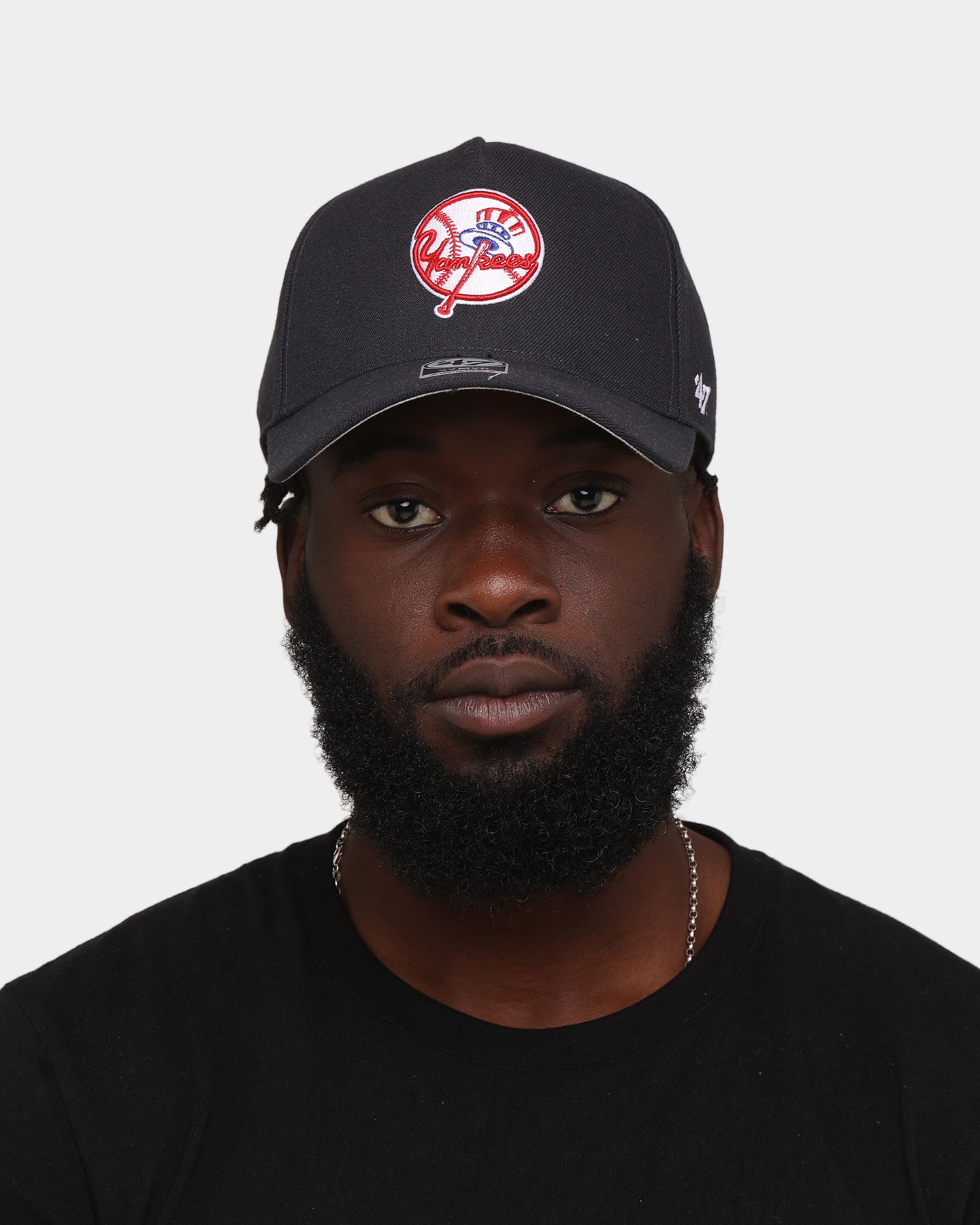 New York Yankees 47 Brand MVP DT Snapback Hat - Navy Blue Adjustable Baseball Cap for Men & Women - Perfect for Games, Fan Gear & Streetwear Fashion