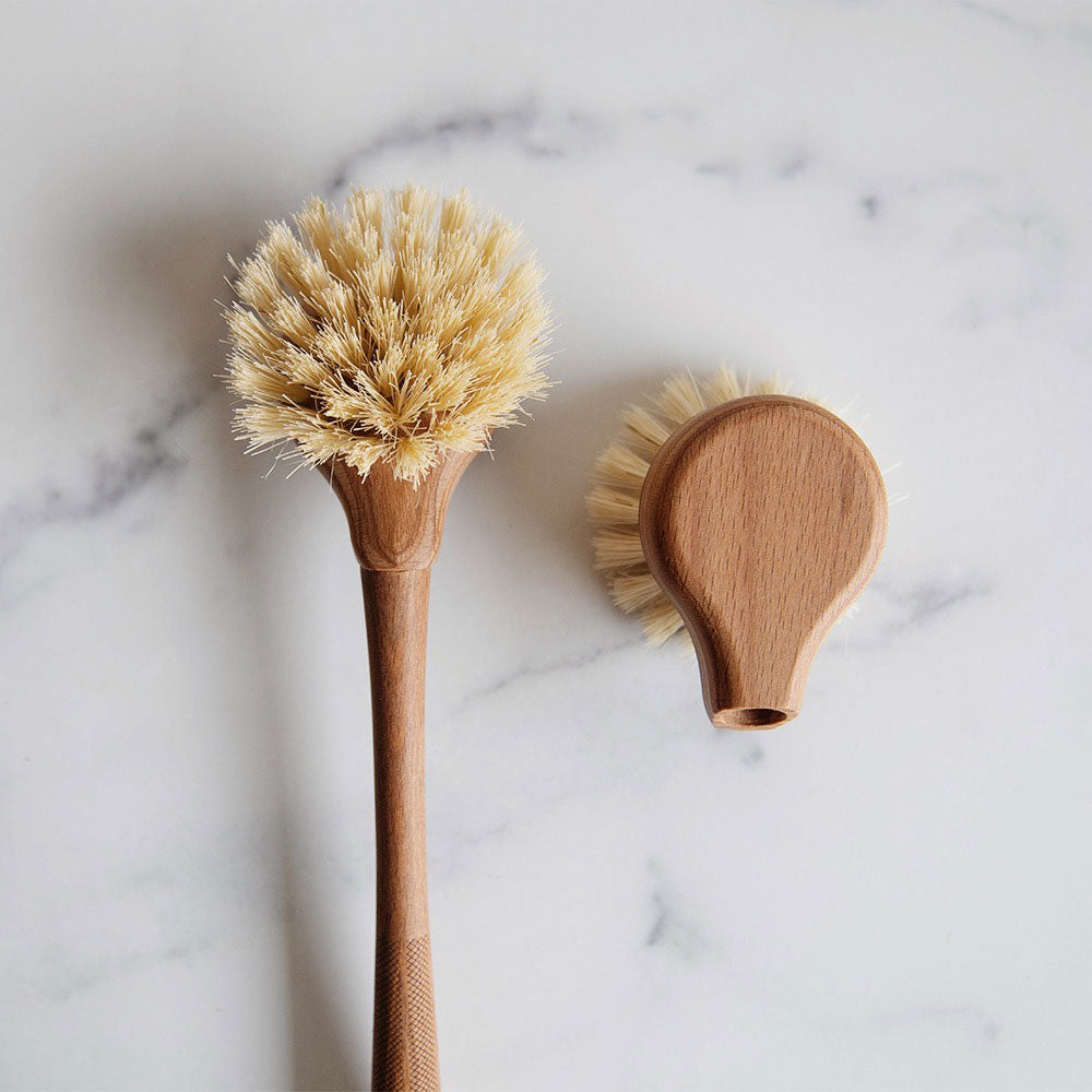 Essential Everyday Dish Brush with Twist Head & Stiff Bristles - Perfect for Cleaning Pots, Pans, and Tough Kitchen Messes