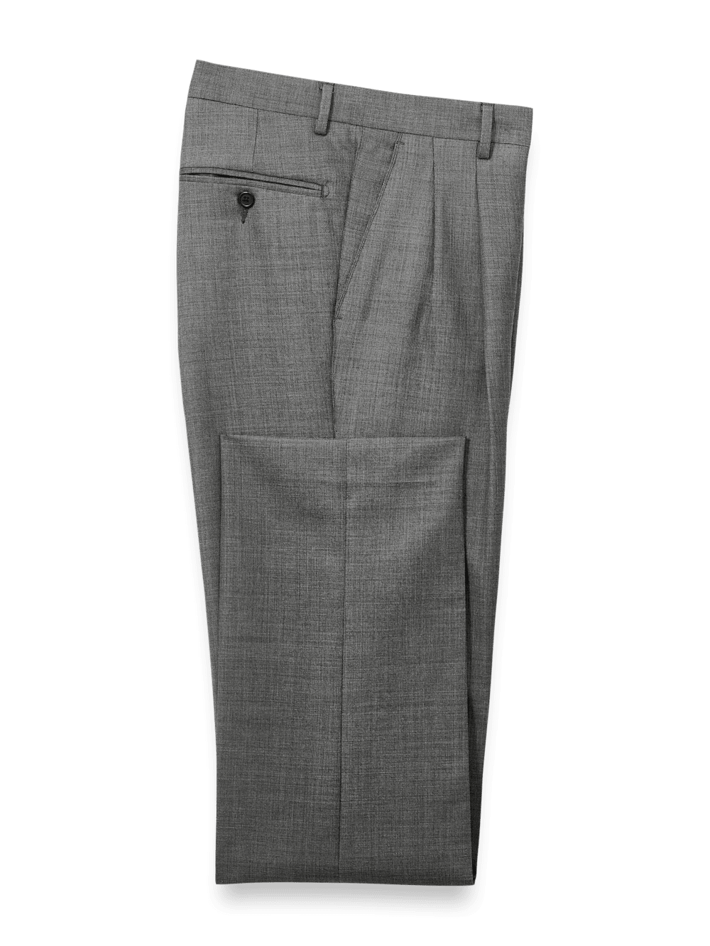 Premium Wool Sharkskin Dress Pants for Men - Charcoal Gray - Formal & Business Attire - Perfect for Office, Weddings & Special Occasions