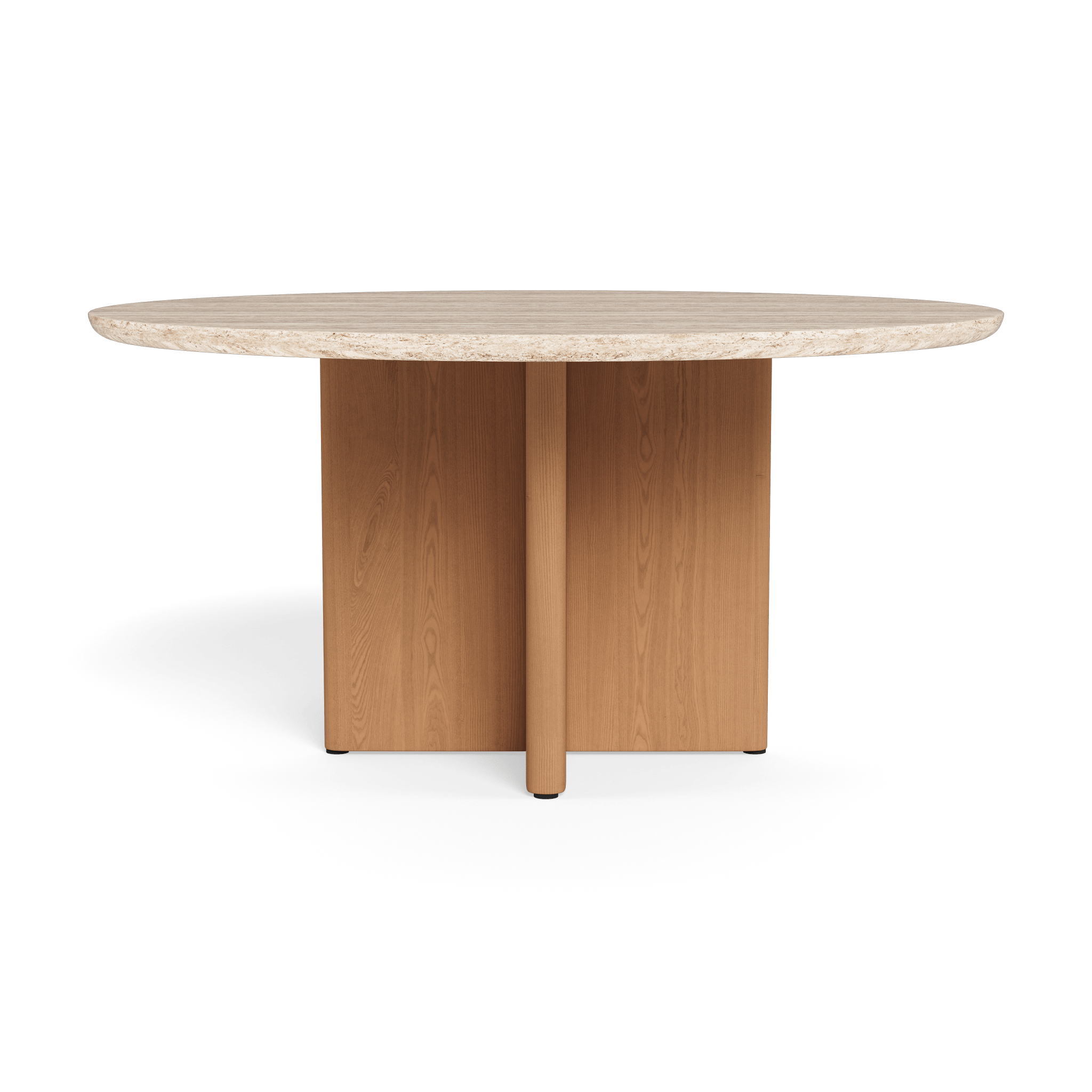 Victoria Teak Round Dining Table 1500 - Solid Teak Wood Outdoor Patio Furniture Set for Garden, Poolside, Backyard - 59 Inch Weatherproof Dining Table with 6 Chairs