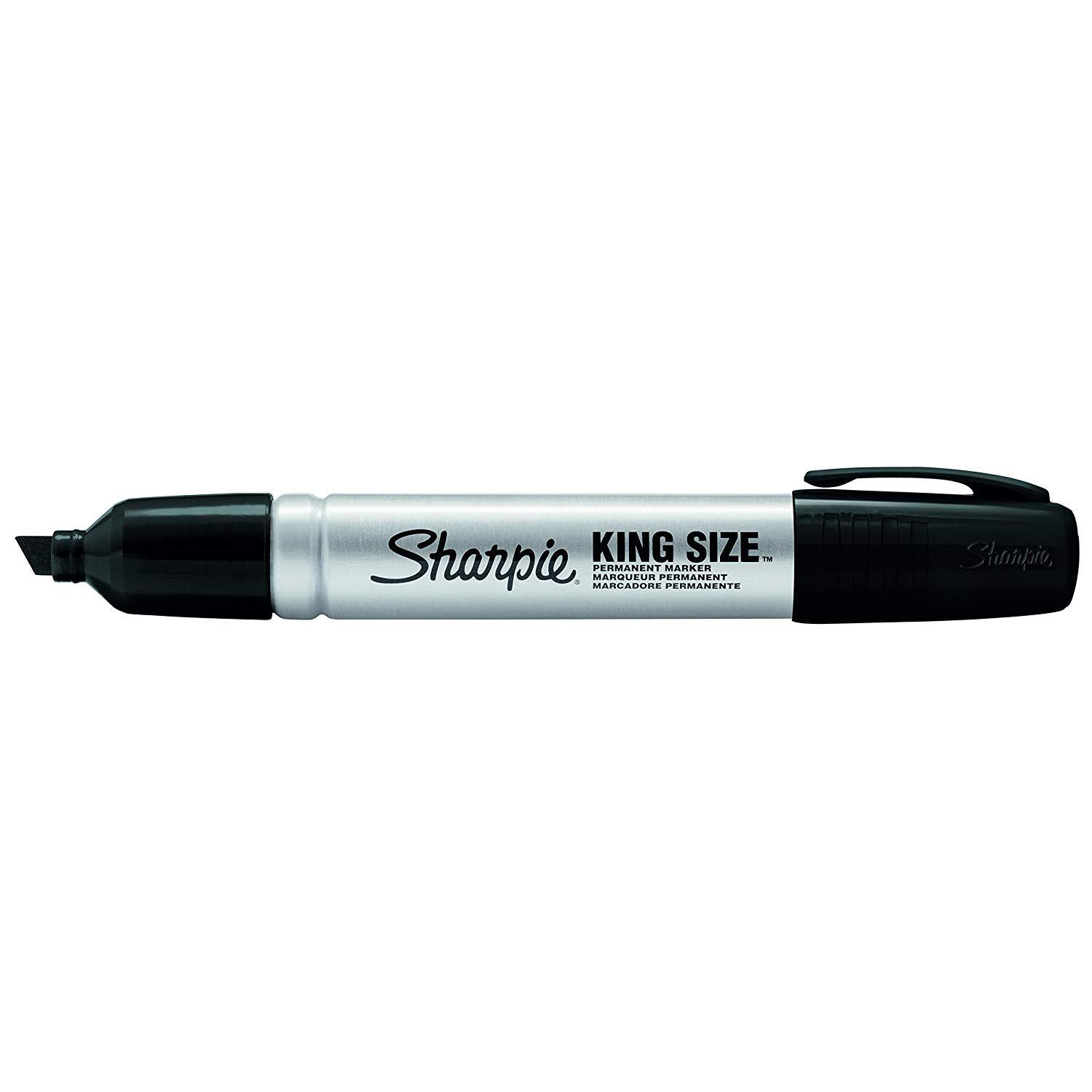 SHARPIE 15101PP Pro King Size Permanent Marker - Black Ink, 6-Pack (6 Markers) | Ideal for Office, School, Art & DIY Projects