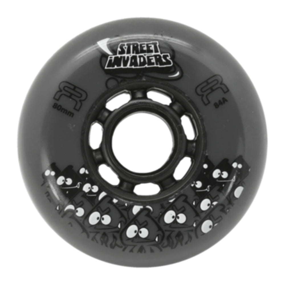 FR Street Invader 72mm Inline Skate Wheels 4 Pack - High Performance Rollerblade Wheels for Outdoor Skating, Aggressive Street Skating and Fitness Training