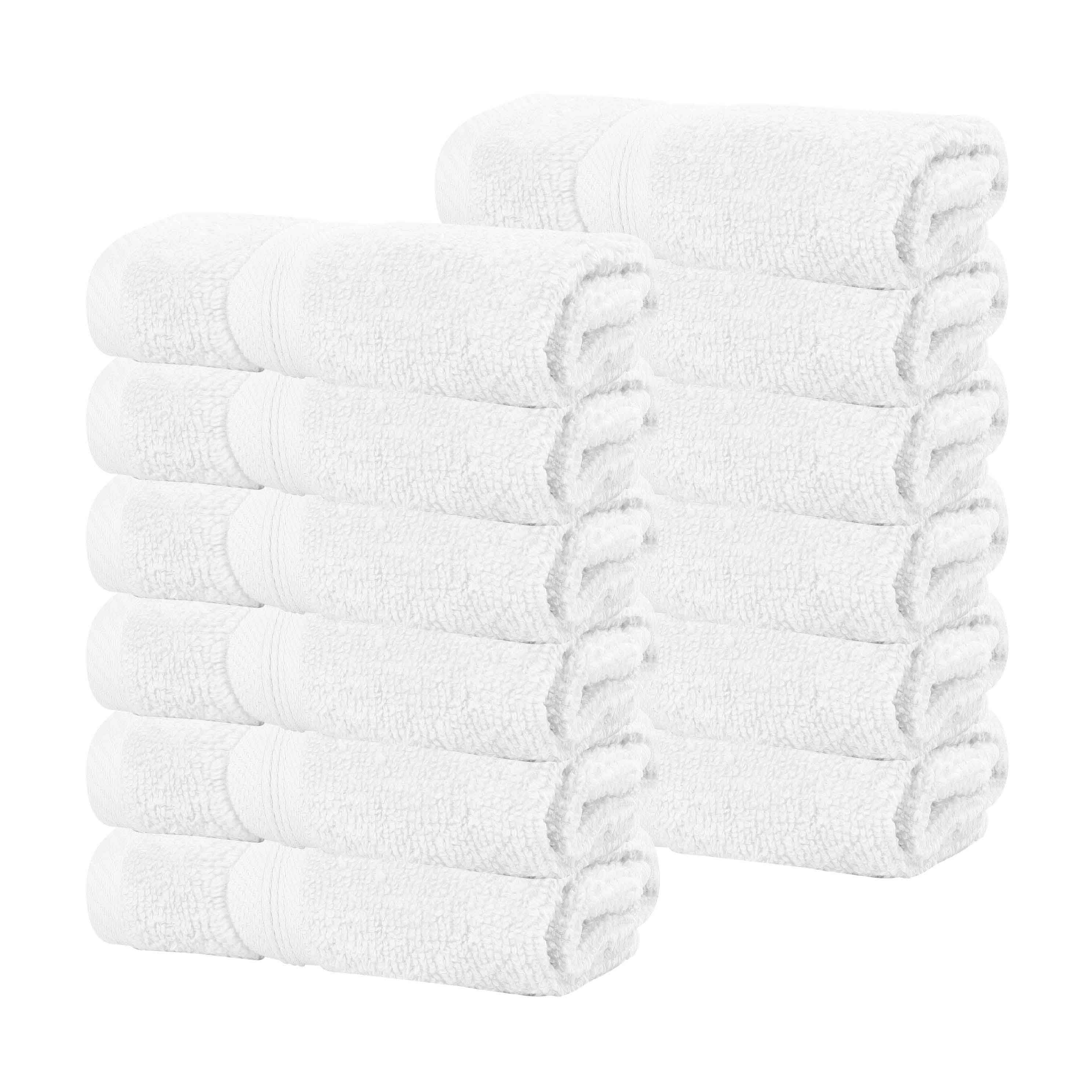 Premium 12-Pack Zero Twist Cotton Face Towels & Washcloths | Ultra Soft, Absorbent & Skin-Friendly | Perfect for Spa, Baby Care & Gentle Exfoliation
