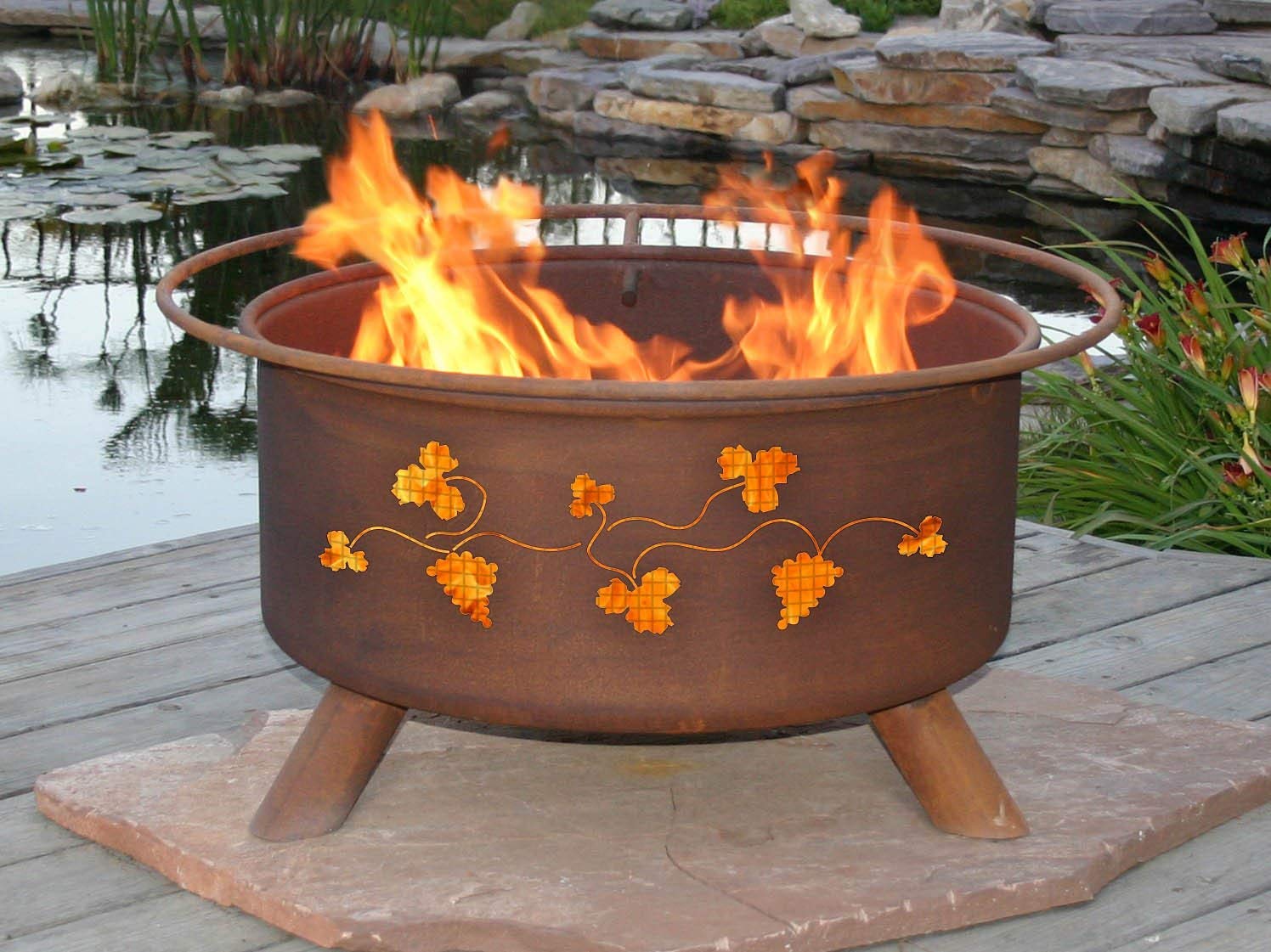 Patina Products Grapevines Fire Pit - Outdoor Fireplace for Backyard, Garden, and Patio - Perfect for Camping, Bonfires, and Gatherings