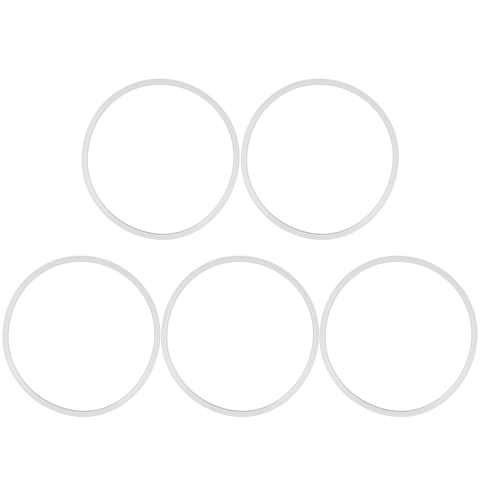 5PCS Silicone Pressure Cooker Sealing Ring Gasket Replacement - 20cm/8 Inch - Compatible with Instant Pot, Ninja Foodi & Most Electric Pressure Cookers - Durable, Heat-Resistant for Safe Cooking & Meal Prep