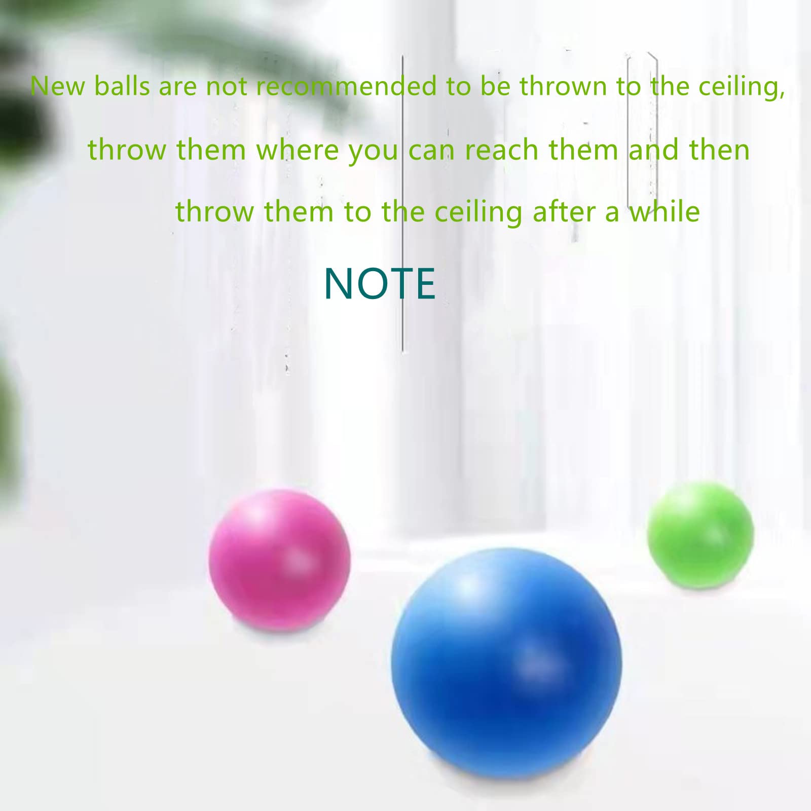 Glow in The Dark Sticky Ceiling Balls 3 Pack - Fun Stress Relief Toys for Kids & Adults - Perfect for Bedroom Decor, Party Favors and Sensory Play