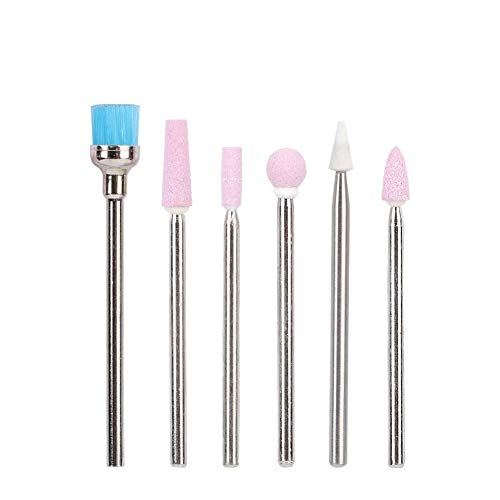 5 Types 6Pcs/Pack Professional Stainless Steel Carbide Nail Drill Bits Set for Manicure & Pedicure - Smoothing, Filing & Shaping Nail Art Tools - Perfect for Home Salon, Nail Technicians & DIY Nail Care