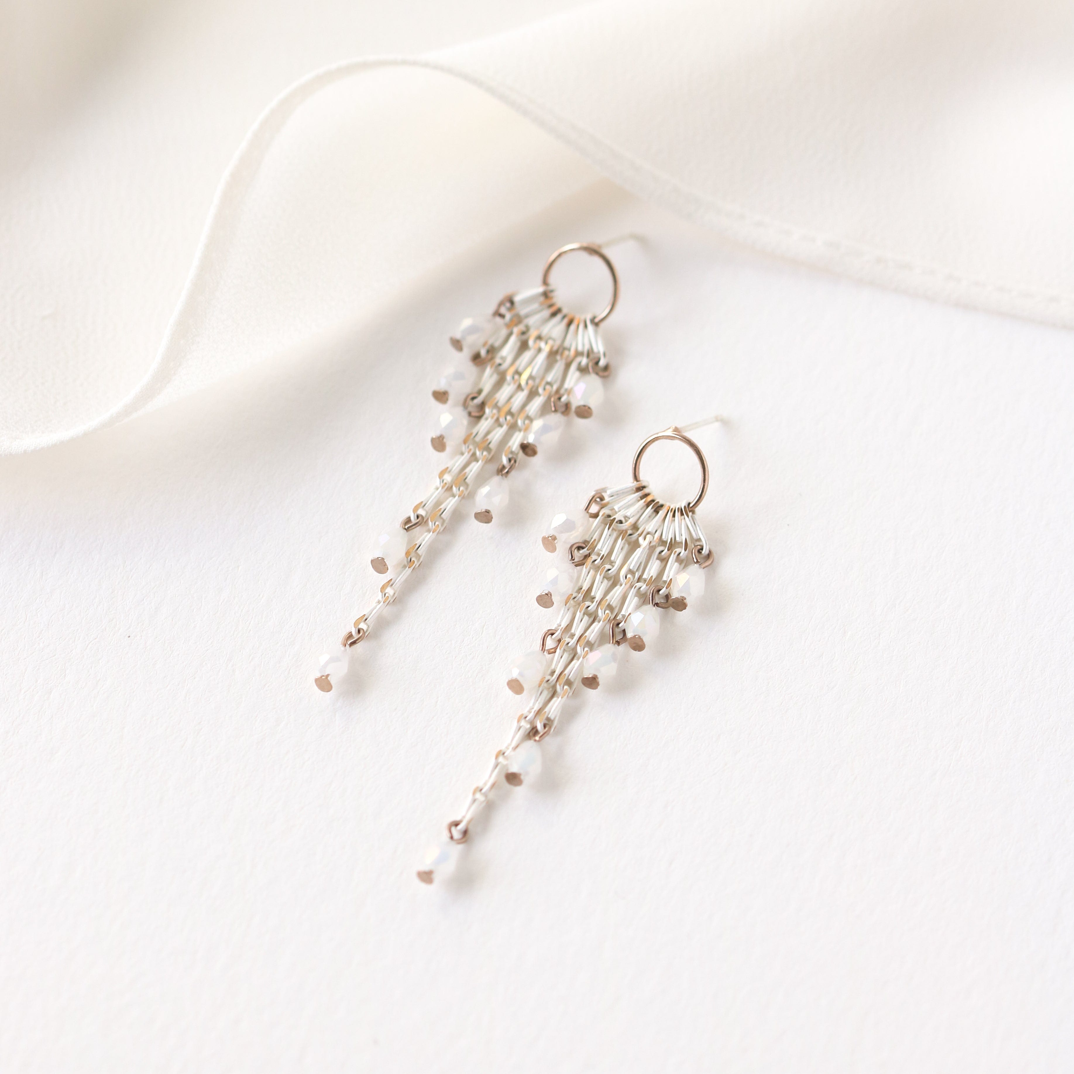 Elegant Cascade Drop Earrings for Women - Dainty Handmade Jewelry Gift for Wedding, Party & Special Occasions