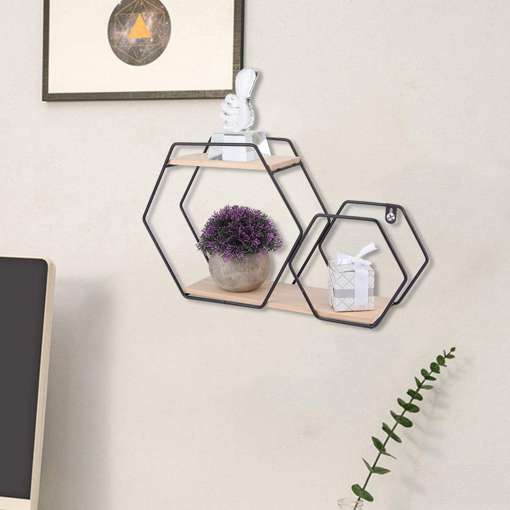 01 Wall Shelf - Black Display Shelf for Living Room, Bedroom, Office & Study - Easy to Clean & Install - Perfect for Books, Decor & Storage