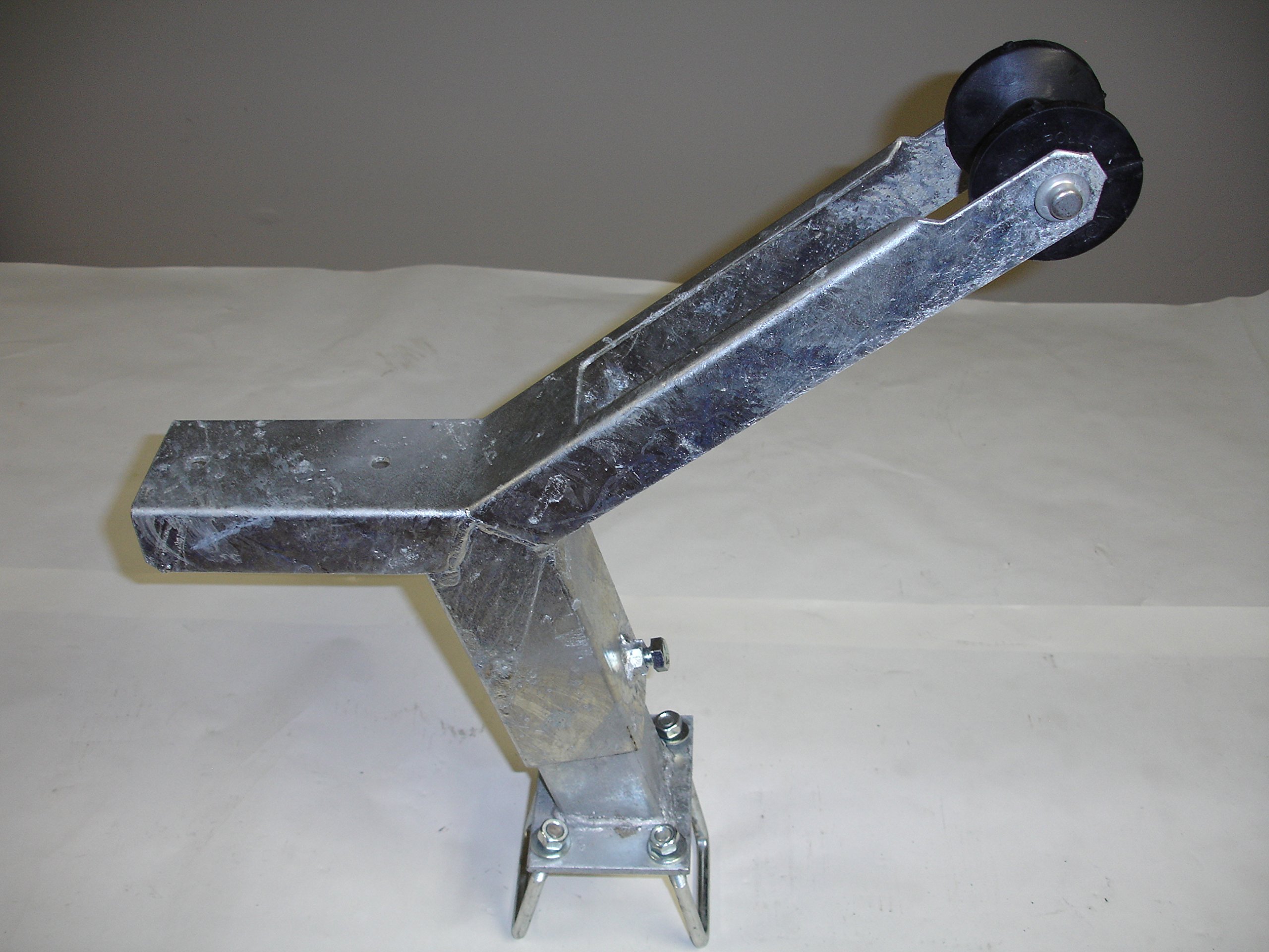 Galvanized Winch Stand with Notched Roller & Hardware - Heavy Duty Towing & Recovery for Trucks, Trailers, and Off-Road Vehicles