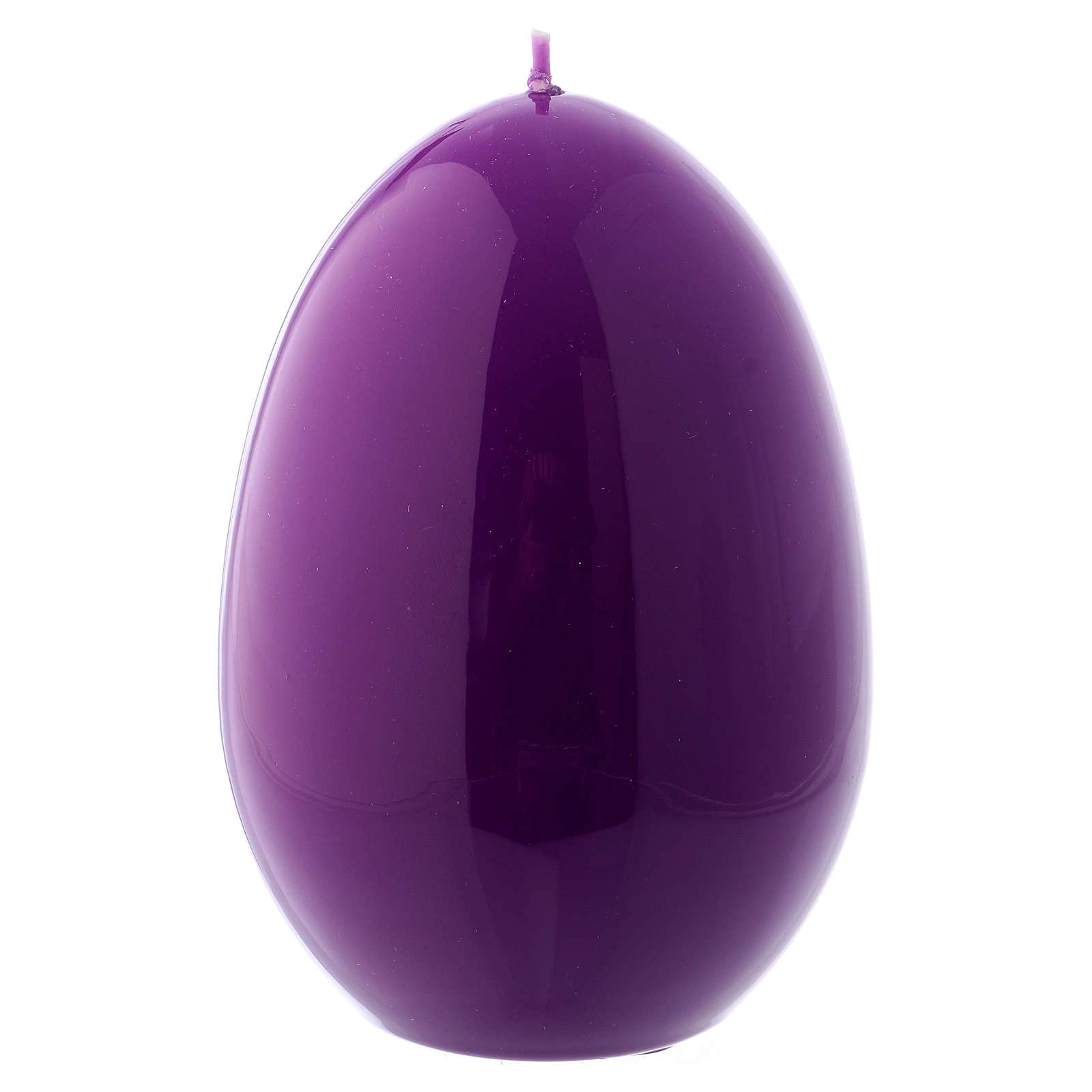 Glossy Egg-Shaped Purple Ceramic Candle - 100mm Diameter - Perfect for Home Decor, Romantic Dinners & Spa Relaxation