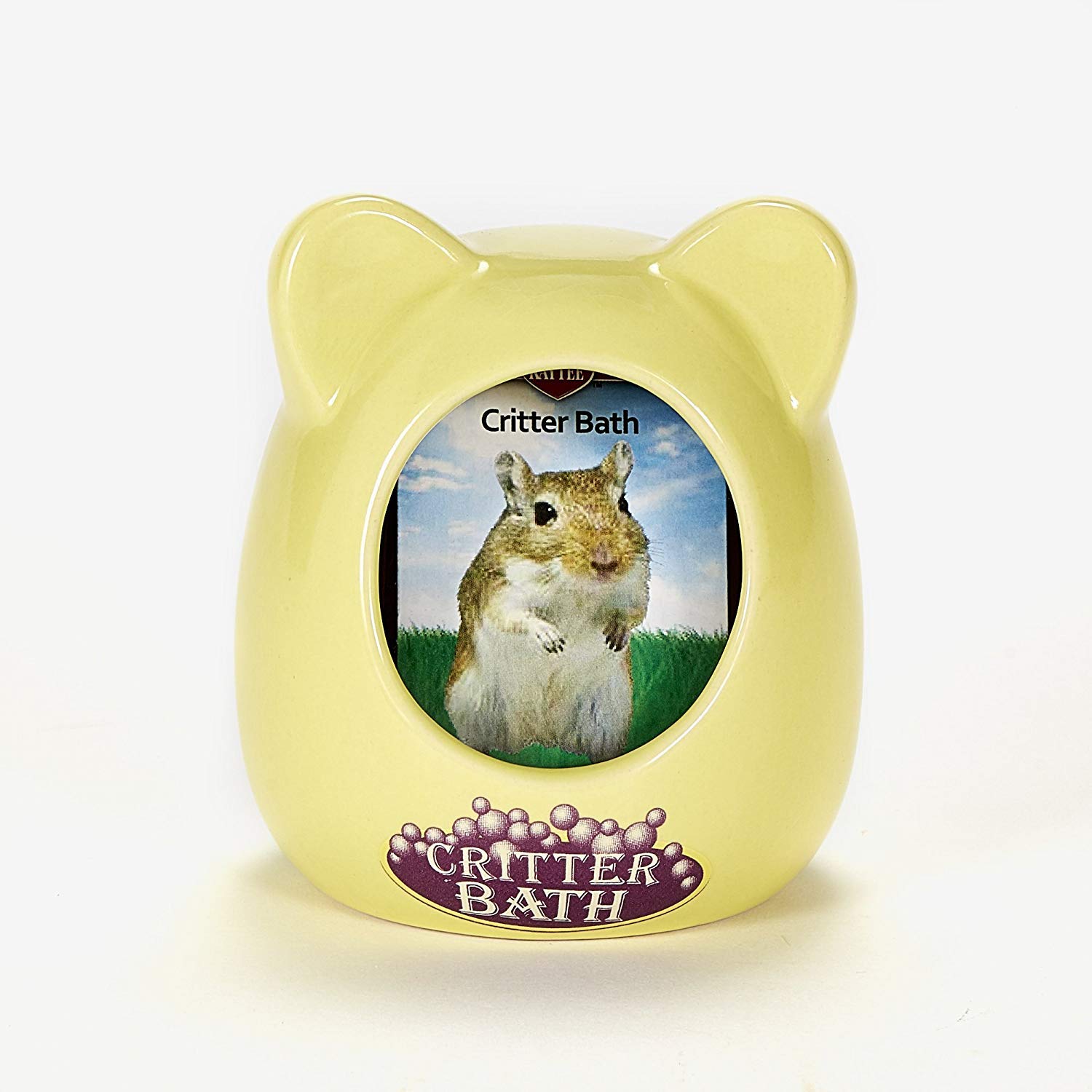 Kaytee Ceramic Critter Bath for Small Animals - Durable Pet Bathing Dish for Hamsters, Guinea Pigs & Rabbits - Perfect for Cage Cleaning & Grooming Time