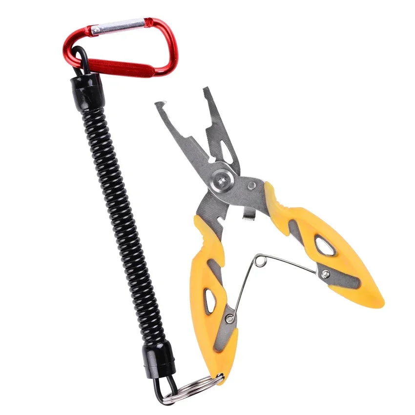 Premium Multifunction Fishing Pliers with Scissors & Braid Cutter - Stainless Steel Fishing Tool for Saltwater & Freshwater Anglers - Perfect for Cutting Lines, Removing Hooks & Tackle Maintenance