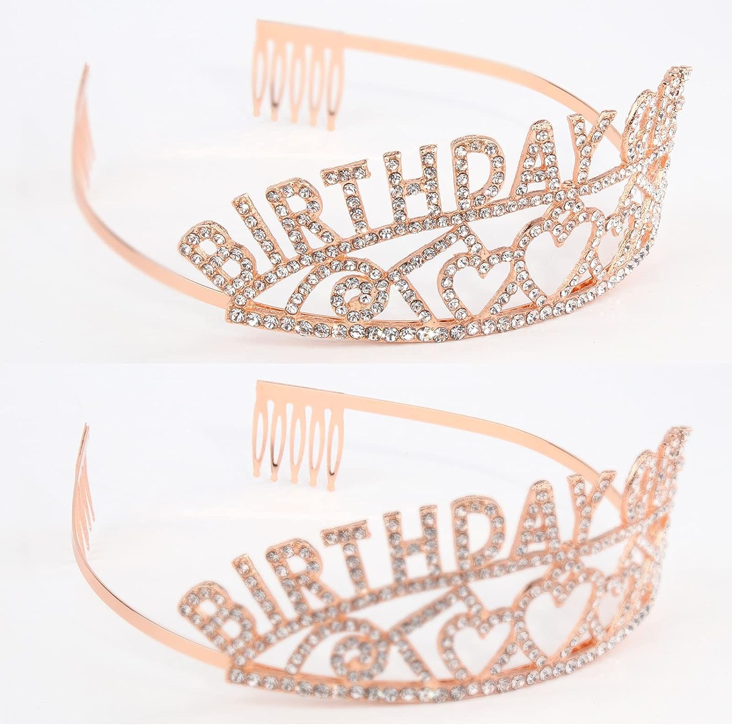 Shining Diva Fashion Birthday Sash & Crown Set - 2 Pcs | Elegant Birthday Queen Accessories | Perfect Gift for Best Friend, Sister, Teenager | Ideal for Birthday Parties, Photo Shoots & Celebrations