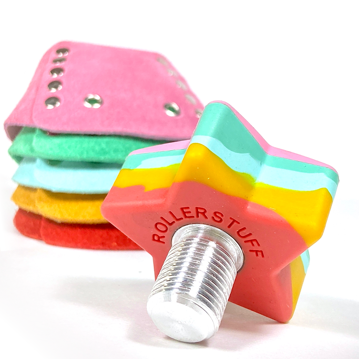 RollerStuff Twinkle Toes Adjustable Roller Skate Toe Stops - Premium Gobstopper for Roller Derby, Artistic Skating & Outdoor Rollerblading