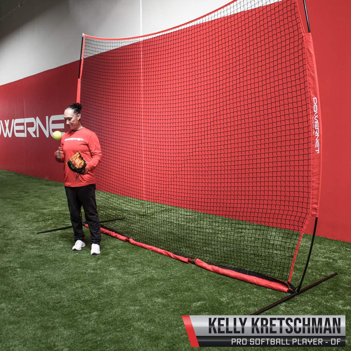 PowerNet Portable Sports Rebounder Net for Basketball, Volleyball, Soccer, Baseball, Softball & Lacrosse | Indoor/Outdoor Safety Backstop for Backyard, Garage & Driveway | Perfect for Training, Practice & Game Protection