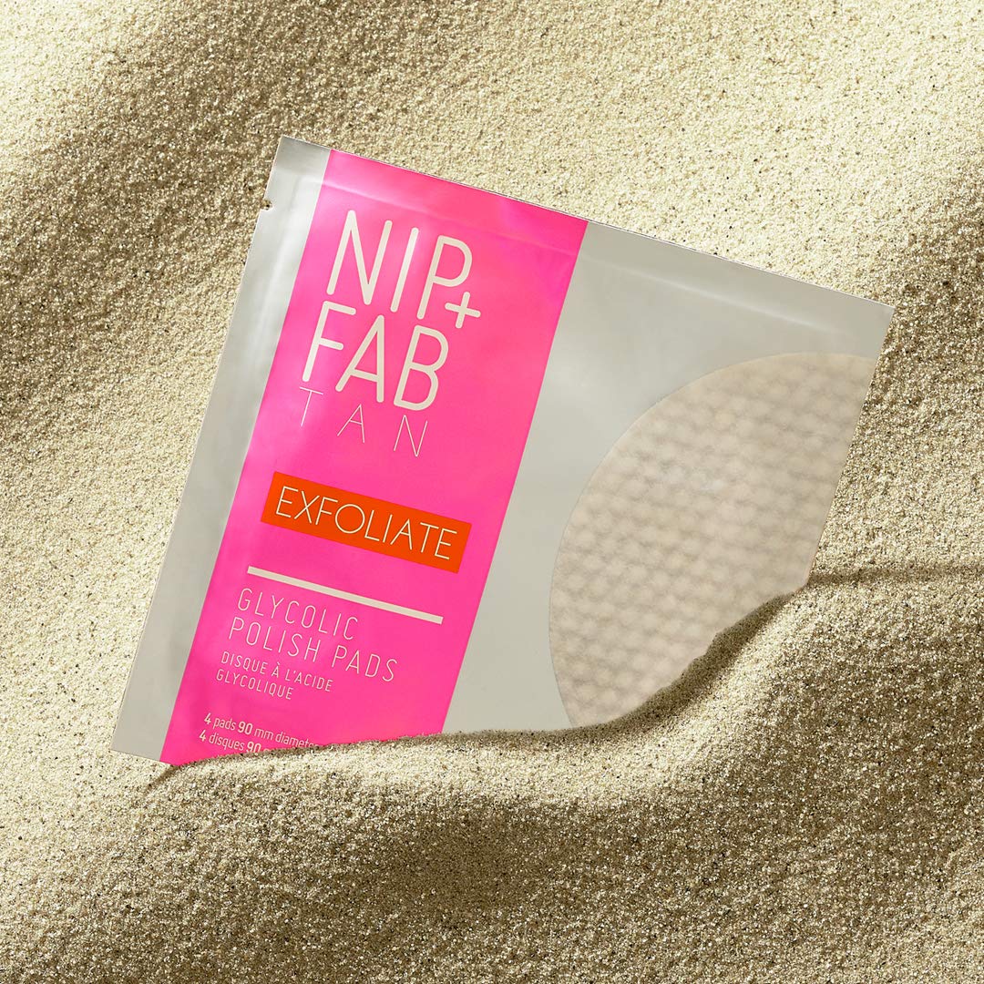 Nip+Fab Glycolic Polish Pads - Exfoliating Face Pads for Glowing Skin | Gentle Chemical Exfoliation for Smooth & Bright Complexion | Perfect for Daily Skincare Routine & Acne Treatment