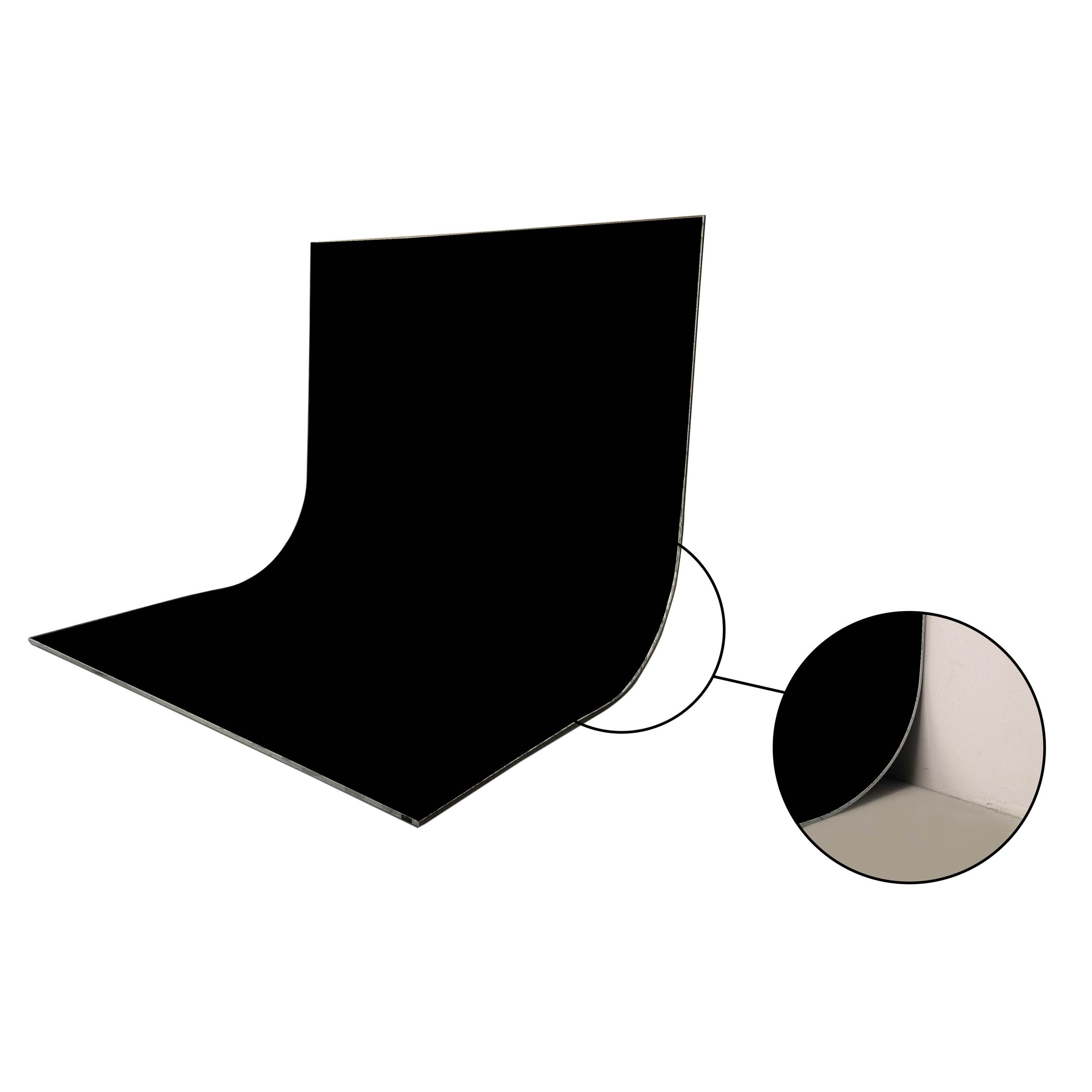 EasiFrame Curved Self-Supporting Portable Studio Infinity Cove Cyclorama Background Kit V2 - Professional Photography & Videography Backdrop (Black) - Perfect for YouTube Videos, Product Shoots, and Live Streaming